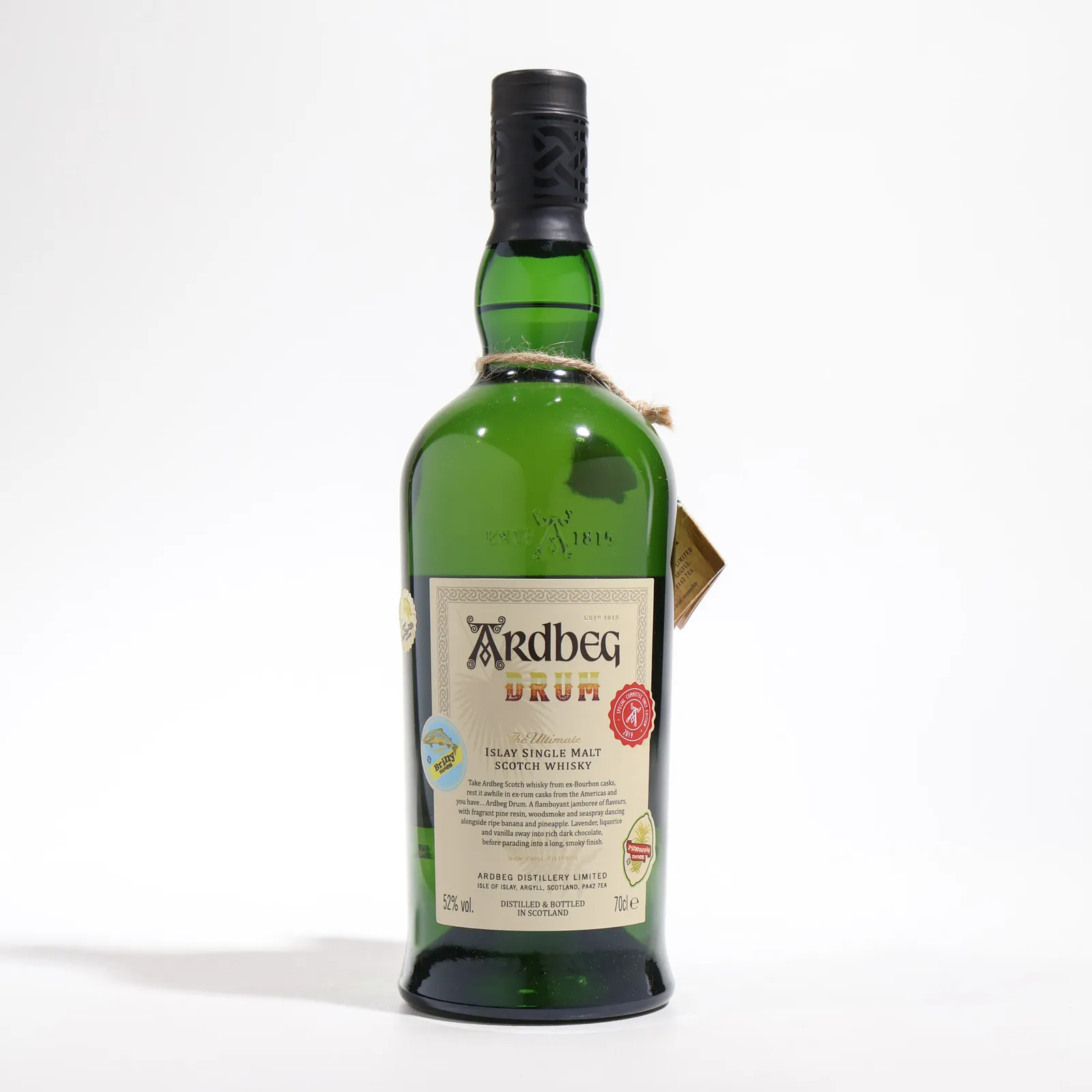 Ardbeg Drum Committee Release, Bourbon & Rum Cask, 2019, 52%, 70cl whisky bottle