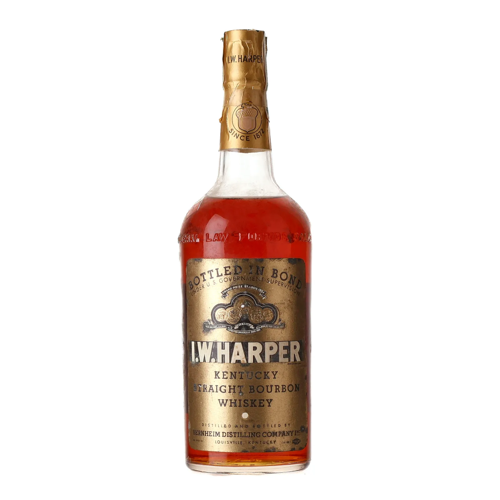 I.W. Harper Bottled-in-Bond 5 Year Old, 1943, 50% whisky bottle