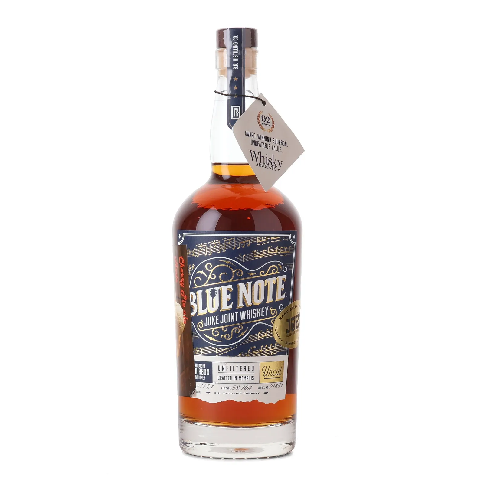 Blue Note Juke Joint Whiskey Joe's Private Barrel Selection, New Charred Oak Cask, Cask #21899, 58.7% whisky bottle