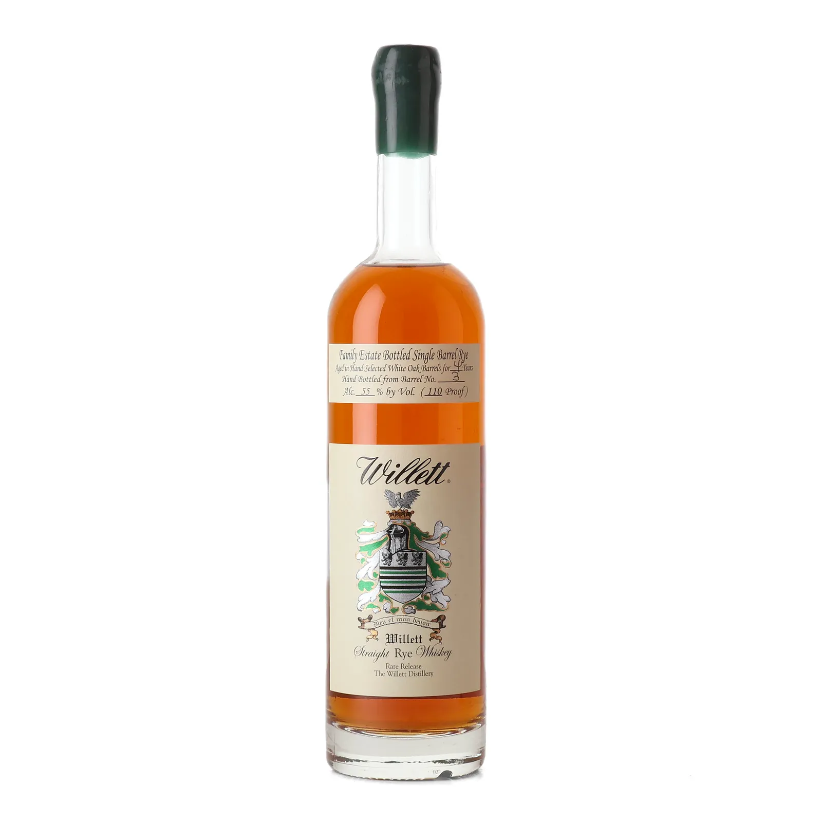 Willett Family Estate 4 Year Old, White Oak Cask, Cask #3, 55% whisky bottle
