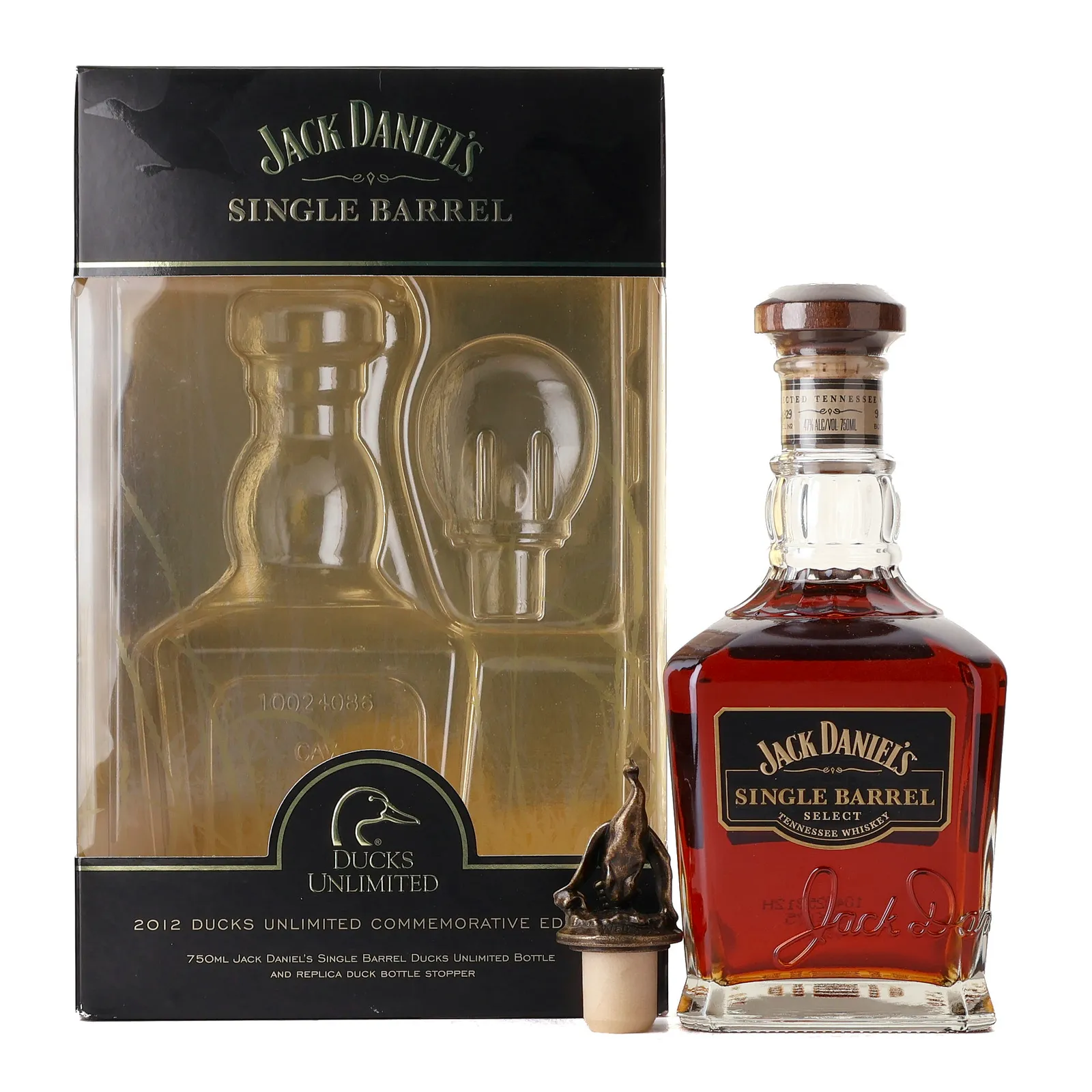 Jack Daniel's Single Barrel Ducks Unlimited Commemorative Edition, 47% whisky bottle