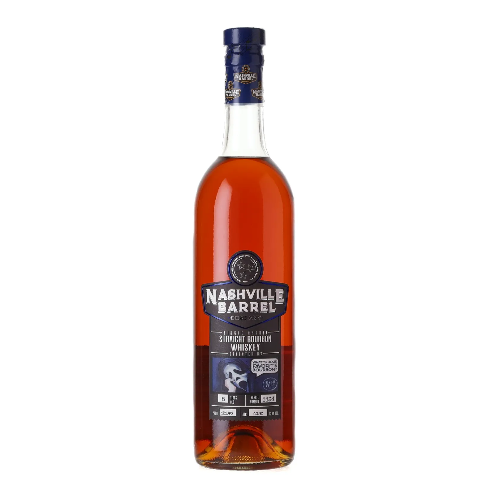 Nashville Barrel Company What's Your Favorite Bourbon? Single Barrel 8 Year Old, Cask #1131, 60.7% whisky bottle