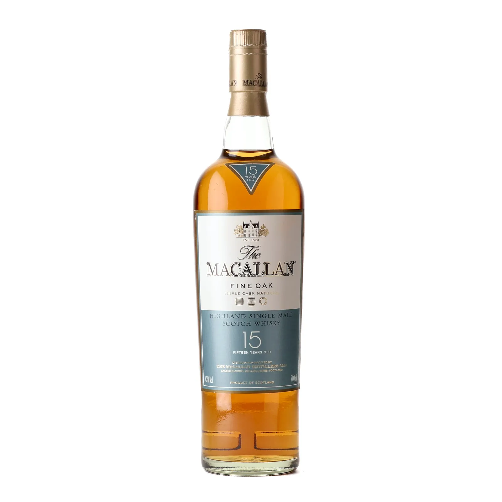 Macallan Fine Oak 15 Year Old, 43% whisky bottle