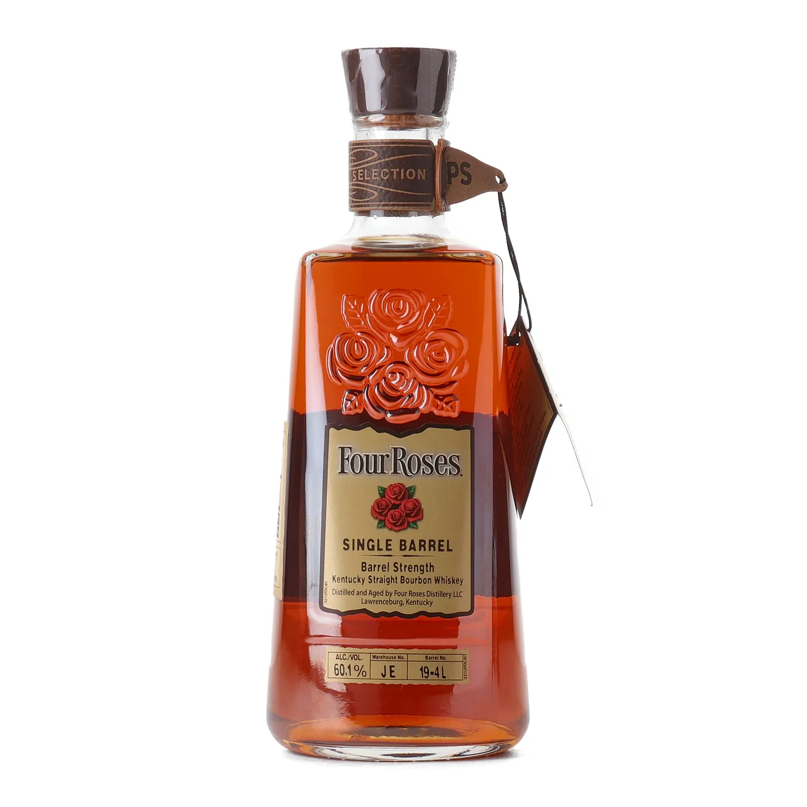 Four Roses Barrel Strength OESQ 9 Year Old, New Charred Oak Cask, Cask #19-4L, Batch No. JE 19-4L, 60.1% whisky bottle