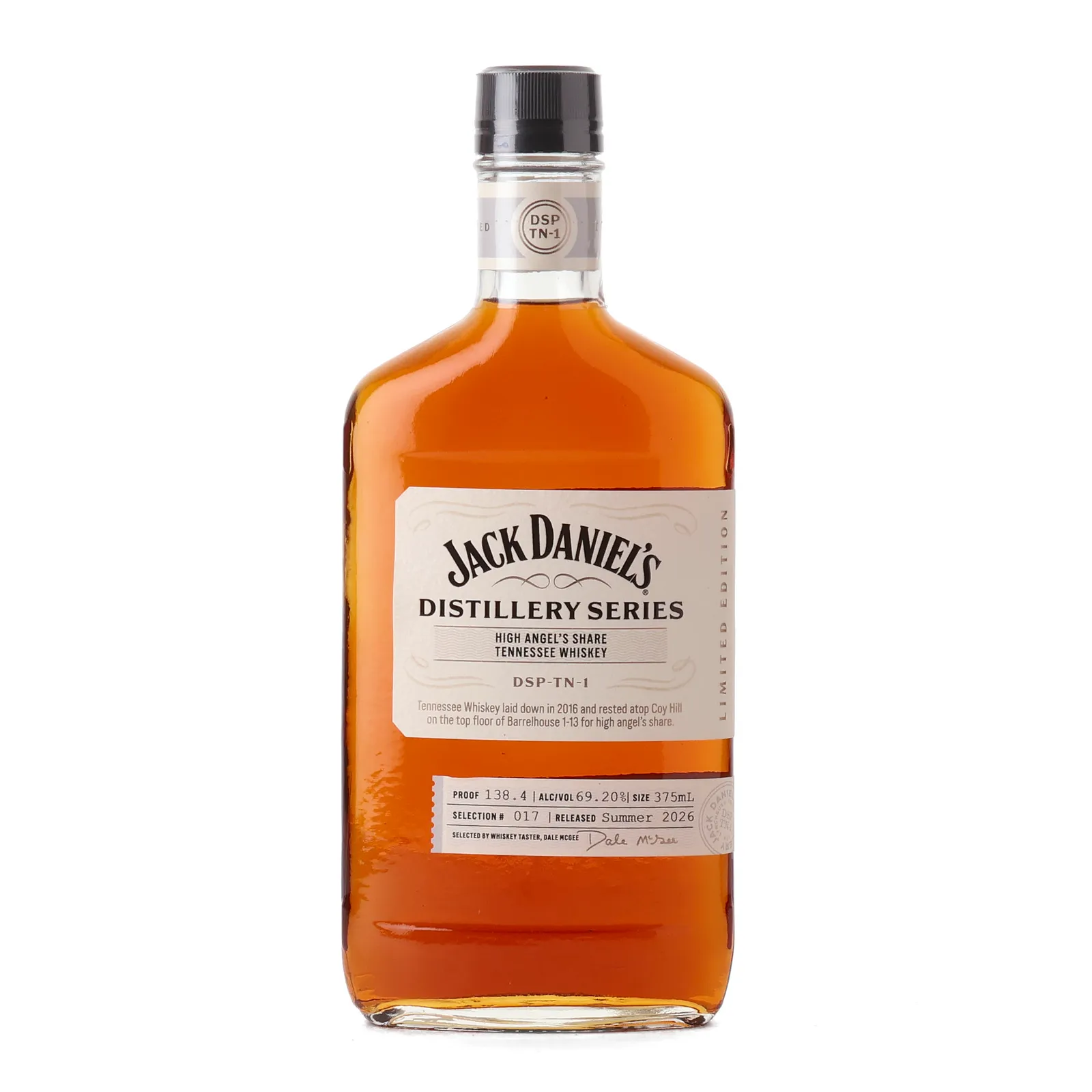 Jack Daniel's Distillery Series High Angel's Share 10 Year Old, New Charred Oak Cask, 2026, 69.2% whisky bottle