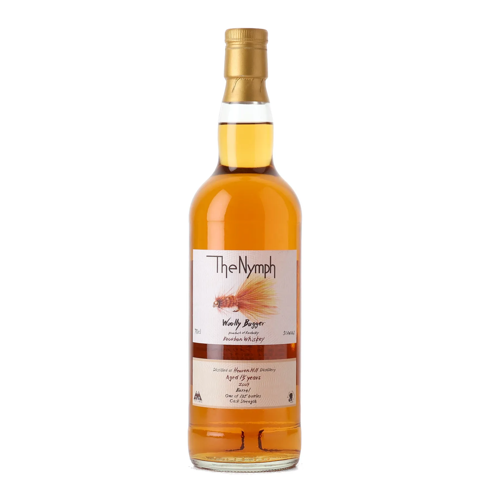 Heaven Hill Wooly Bugger 15 Year Old, New Charred Oak Cask, 1994, The Nymph, 51.4% whisky bottle