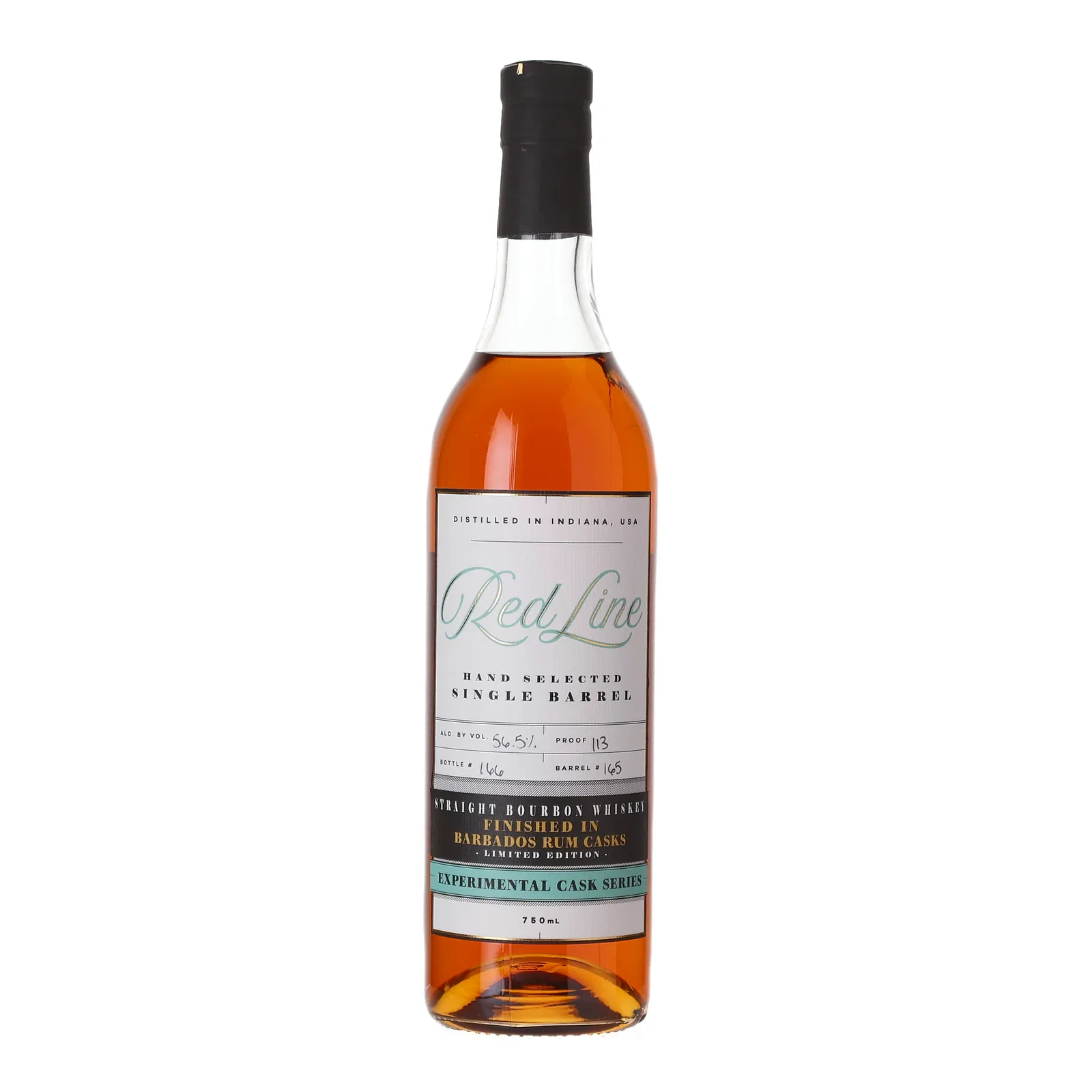 Red Line Experimental Cask Series: Barbados Rum Finish, Rum Cask, Cask #165, 56.5% whisky bottle