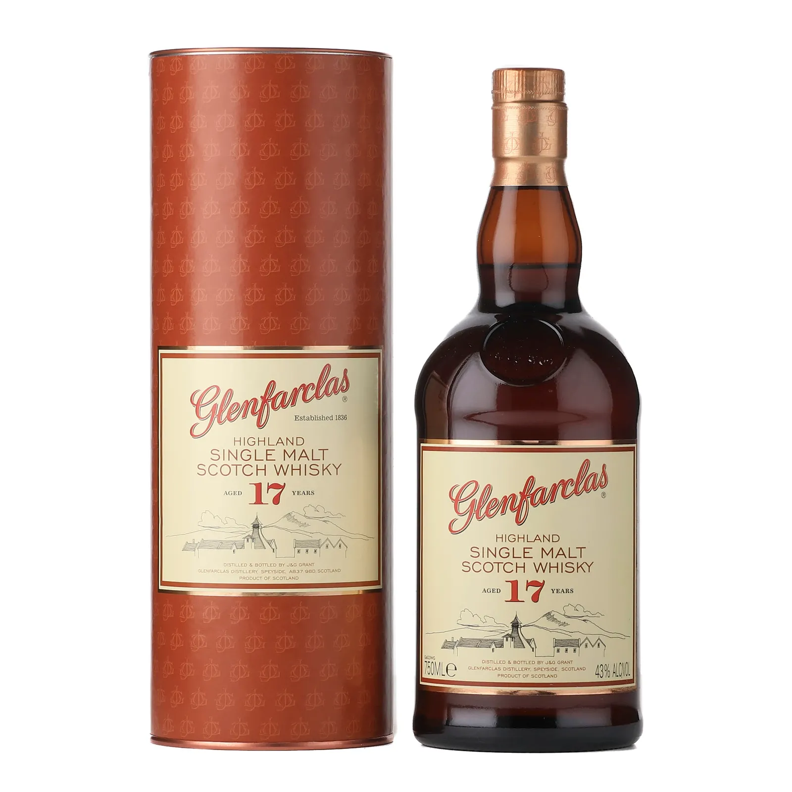 Glenfarclas 17 Year Old, Oloroso Sherry Cask, 43% whisky bottle
