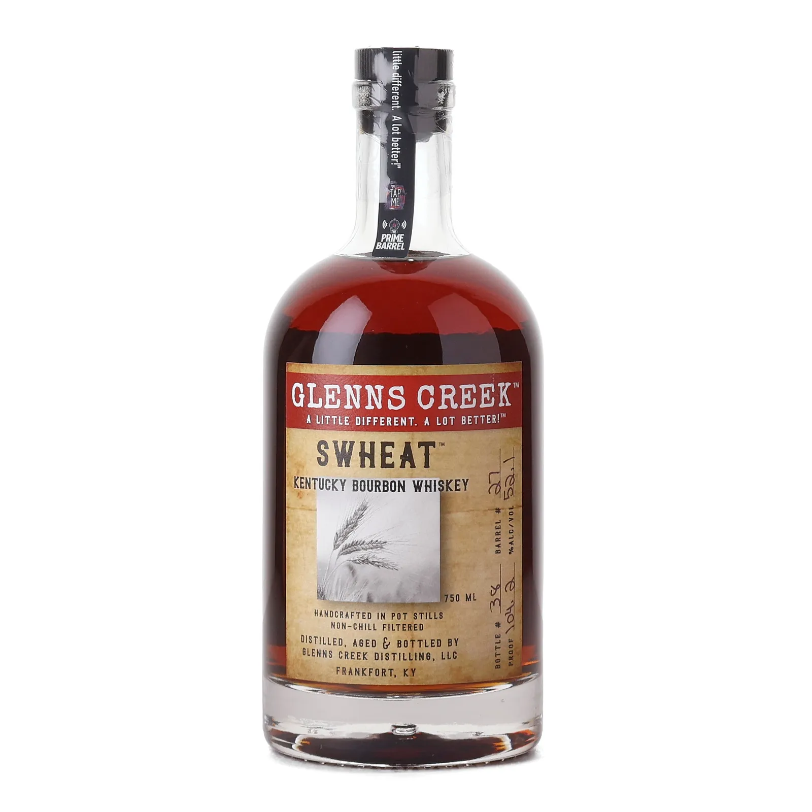 Glenns Creek Swheat Bourbon Whiskey, New Charred Oak Cask, Cask #27, 52.1% whisky bottle