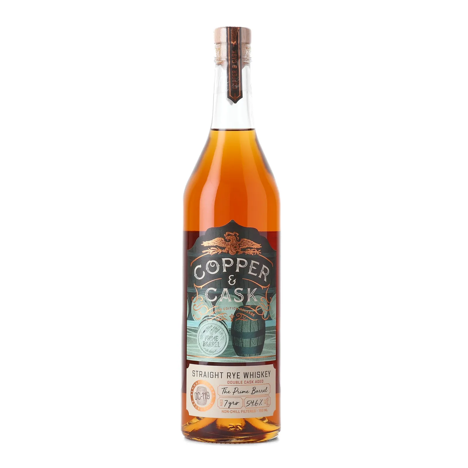 Copper & Cask Double Cask #7 Year Old, Cask #DC-119, 2015, Copper & Cask, 54.6% whisky bottle