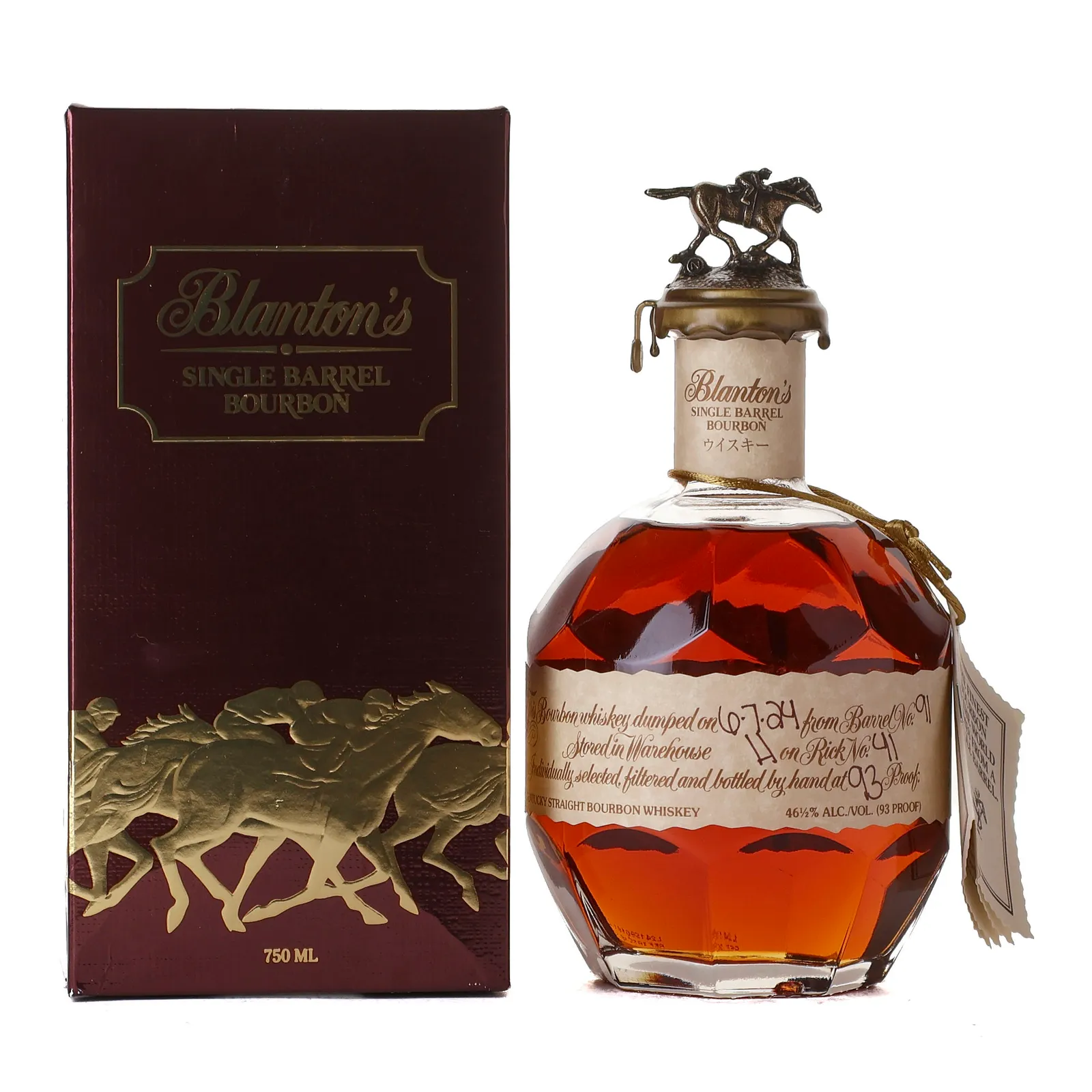 Blanton's Red Label Japanese Release Single Barrel Bourbon, Barrel #134, 2024, 46.5% whisky bottle