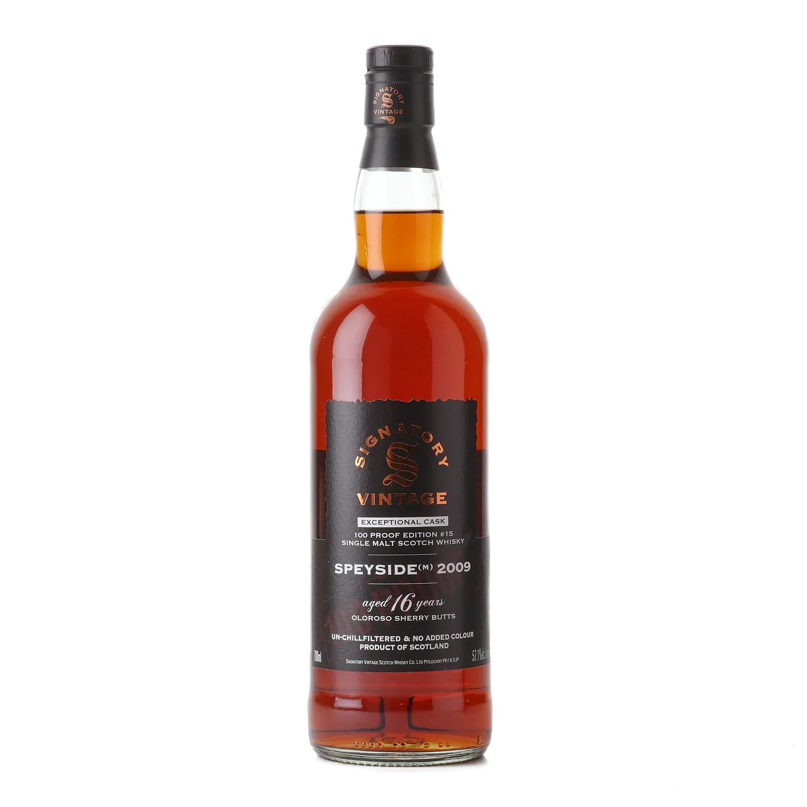 Macallan 16 Year Old, Sherry Cask, Edition #15, 2009, Signatory Vintage, 57.1% whisky bottle