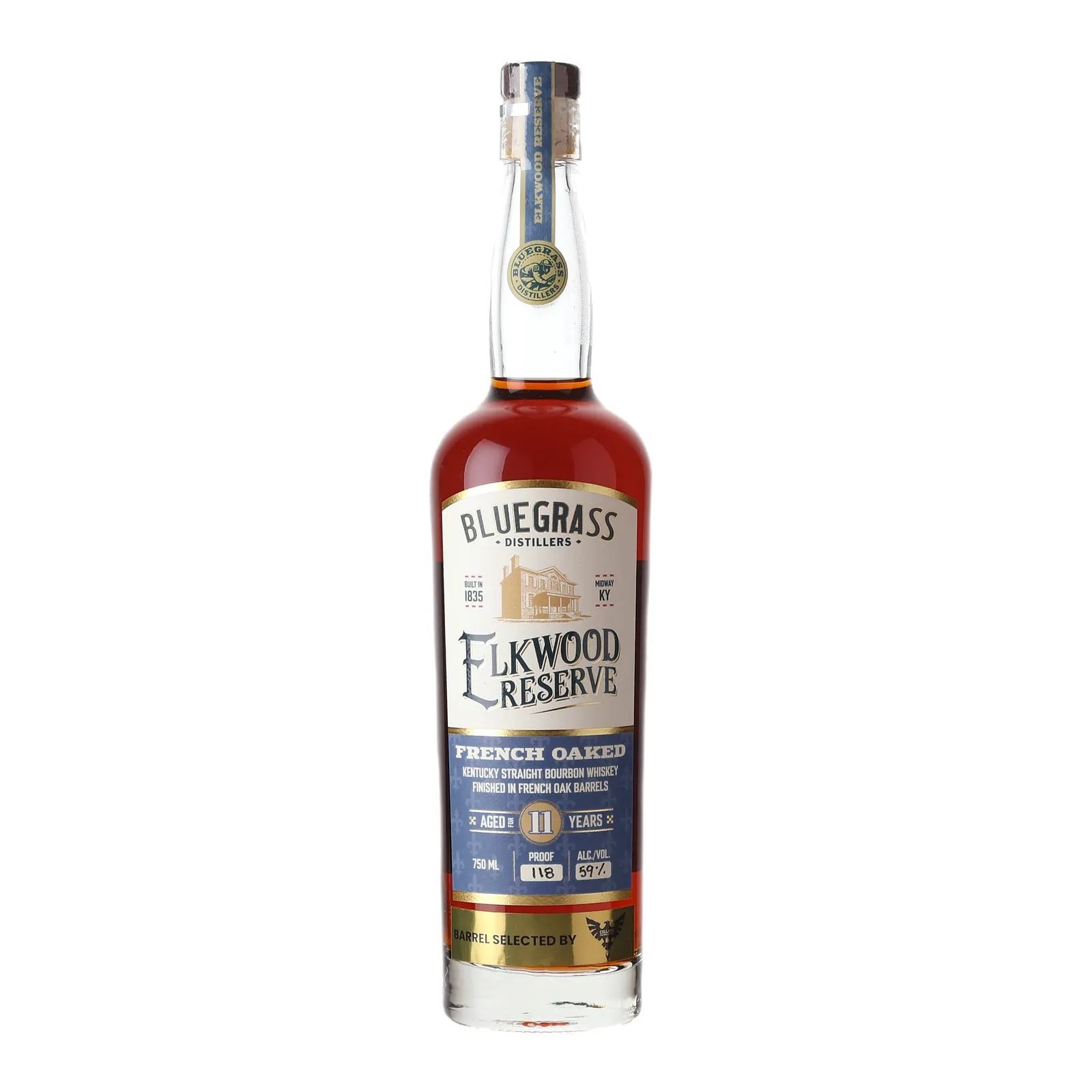 Bluegrass Elkwood Reserve French Oaked 11 Year Old, French Oak Cask, Release No. 8, 2026, 59% whisky bottle