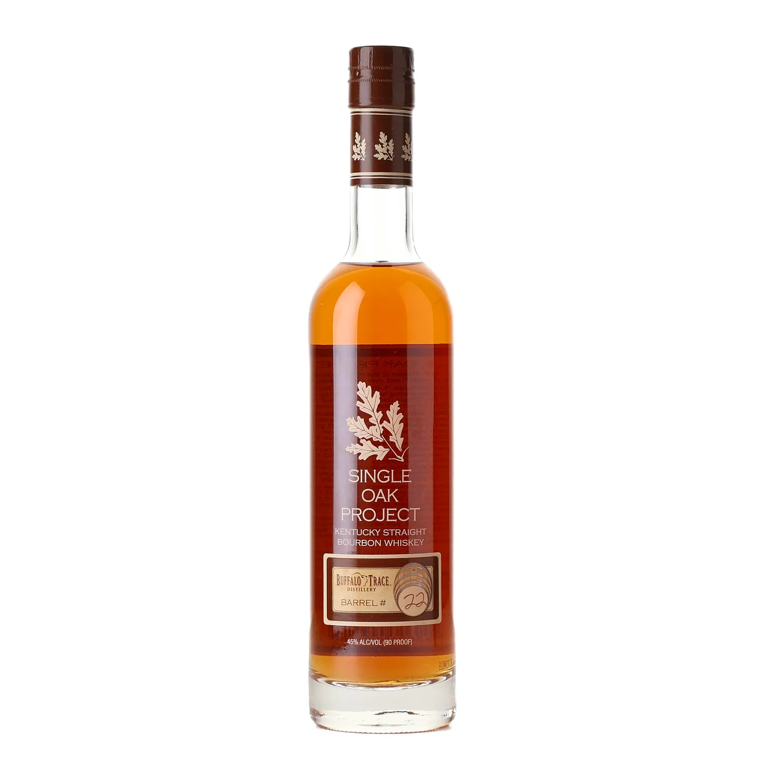 Buffalo Trace Single Oak Project Bourbon, Cask #22, 45% whisky bottle