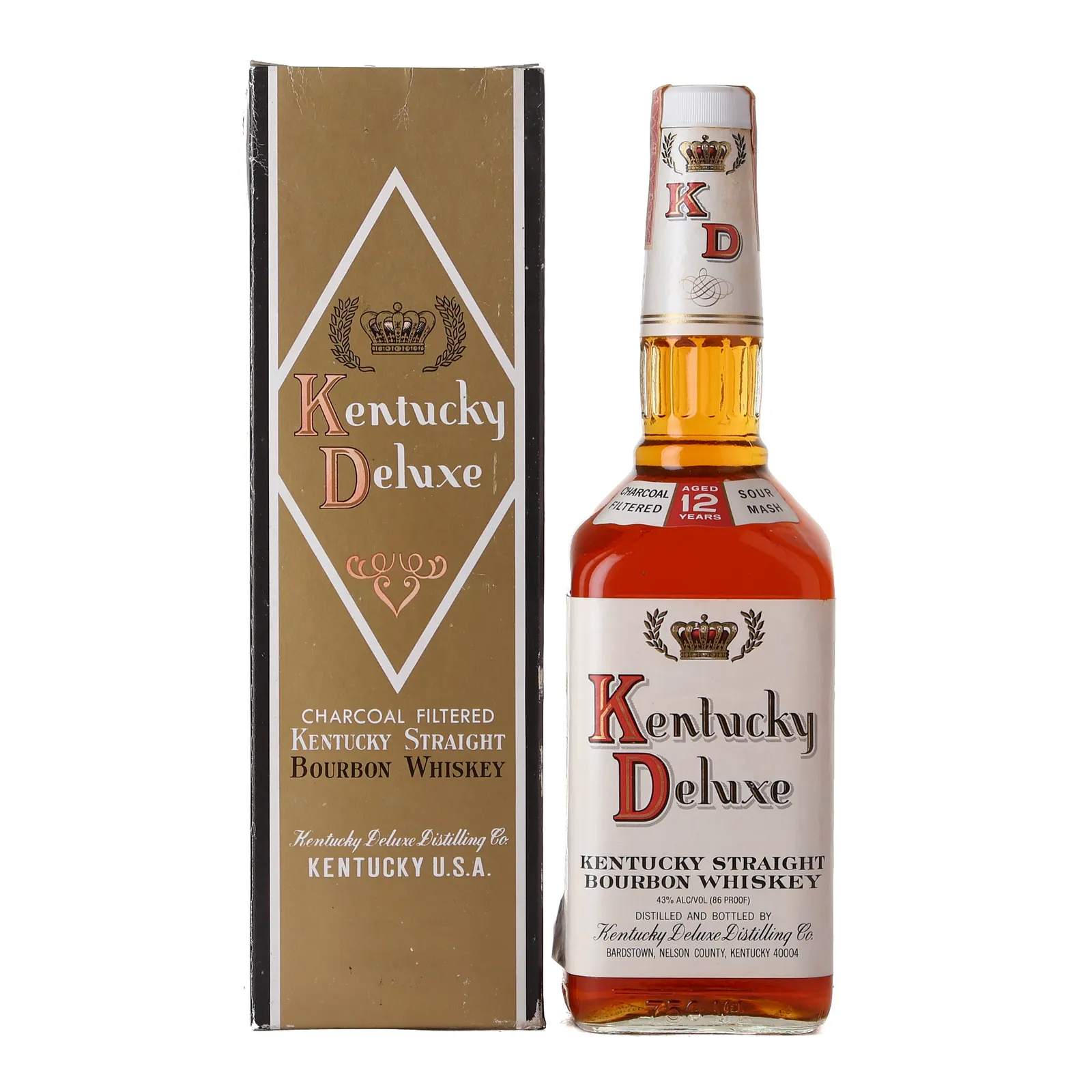 Kentucky Deluxe 12 Year Old, New Charred Oak Cask, 43% whisky bottle