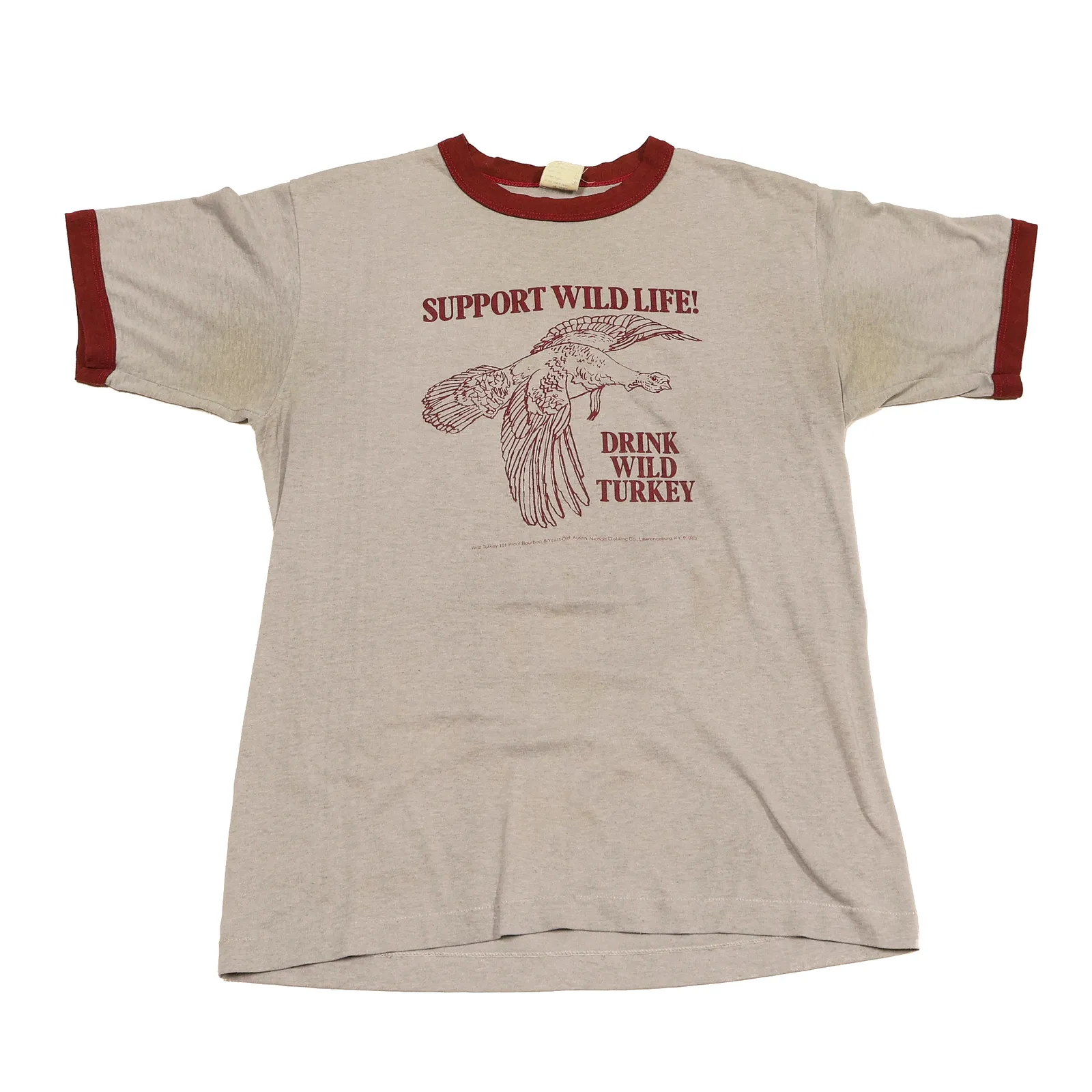 Wild Turkey Support Wild Life T-Shirt whisky bottle