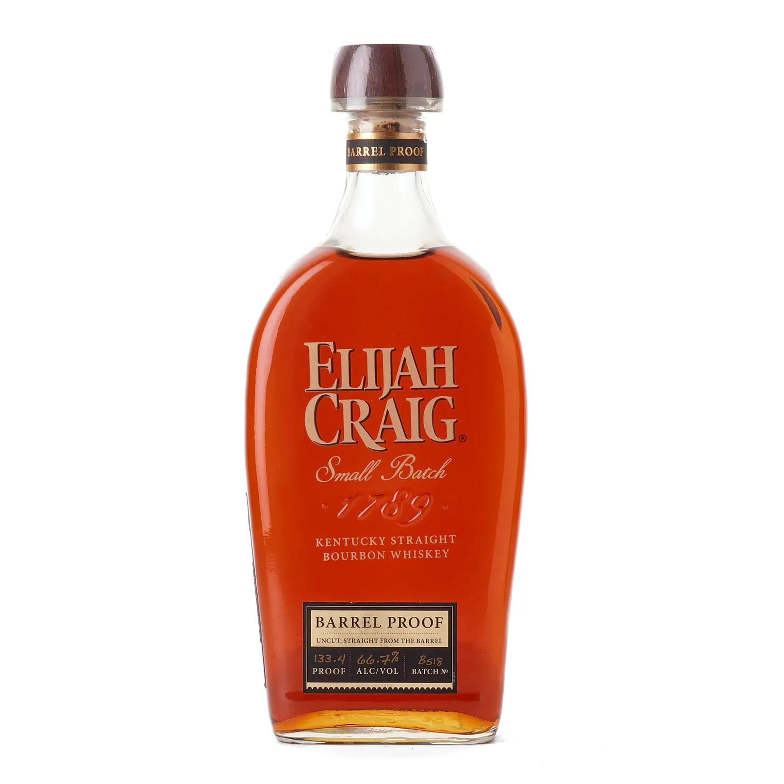 Elijah Craig Barrel Proof Bourbon 12 Year Old, Batch No. B, 2018, 66.7% whisky bottle