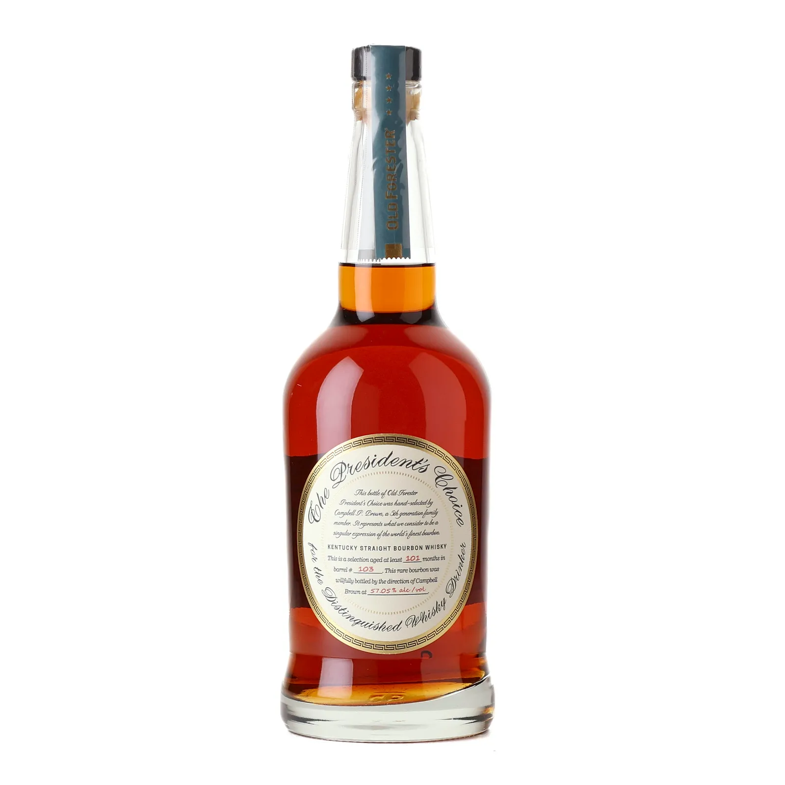 Old Forester President's Choice 8 Year Old, Cask #103, 57.05% whisky bottle