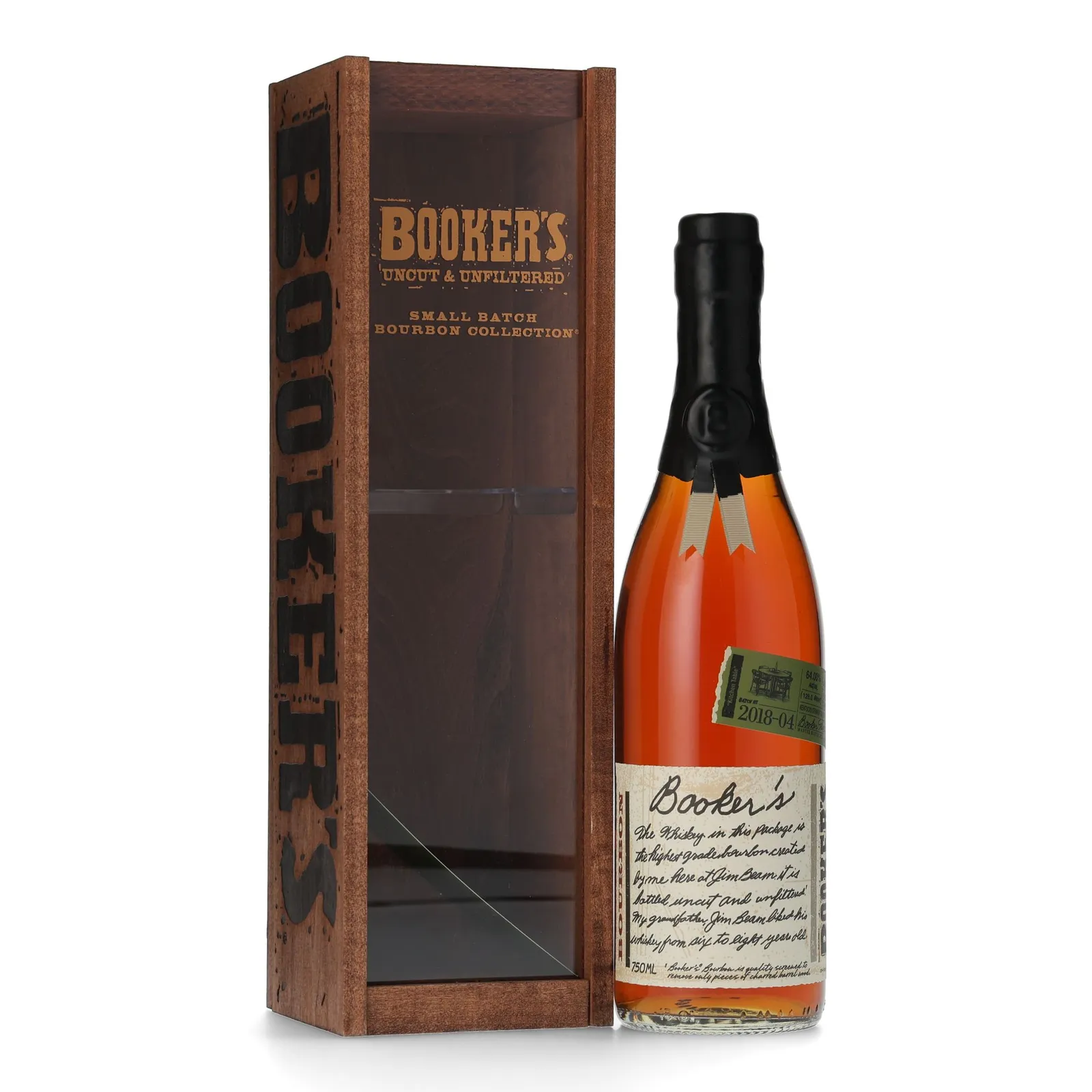 Booker's Kitchen Table 6 Year Old, Batch No. 2018-04, 2018, 64% whisky bottle
