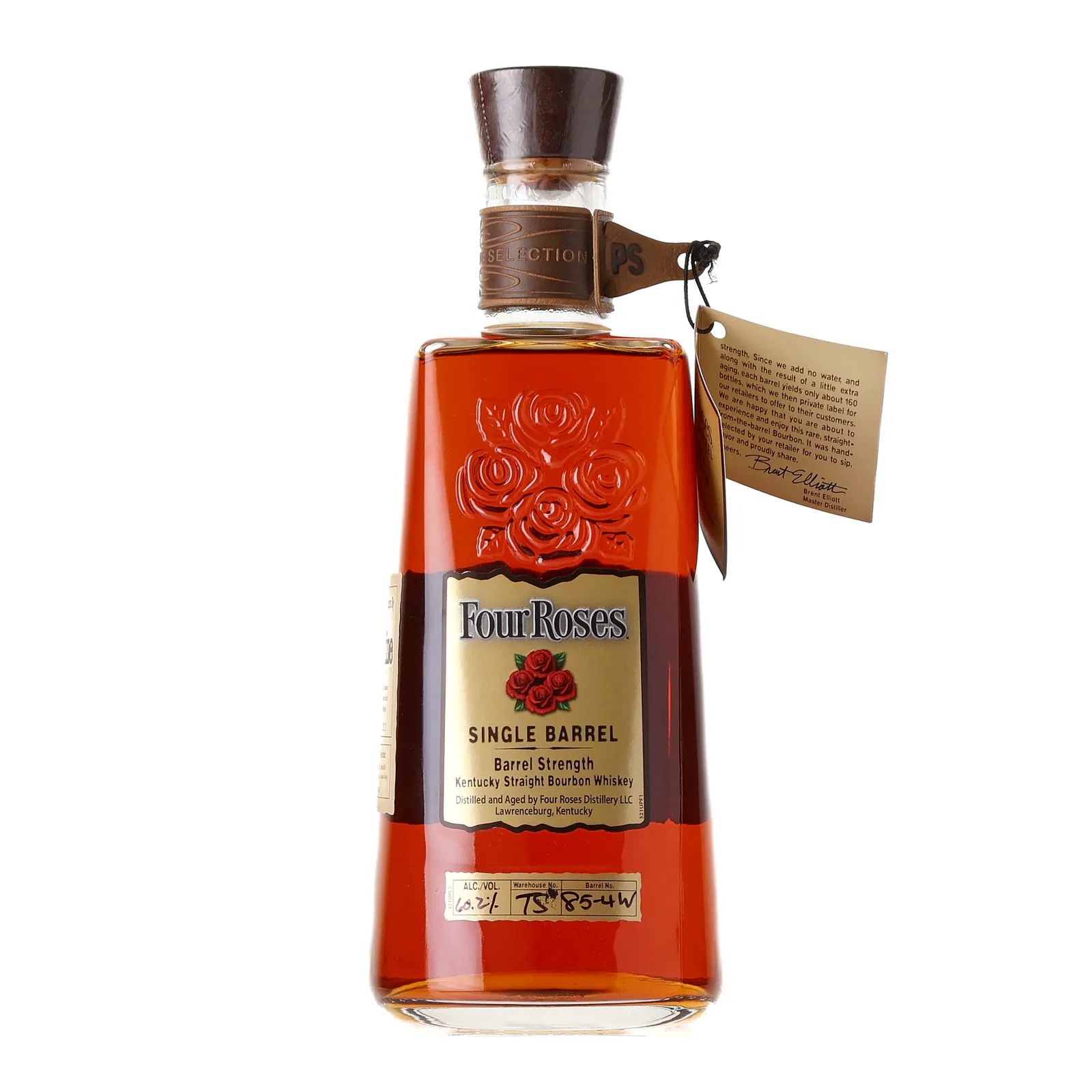 Four Roses Single Barrel Private Selection OESQ 10 Year Old, Cask #85-4W, 2021, 60.2% whisky bottle