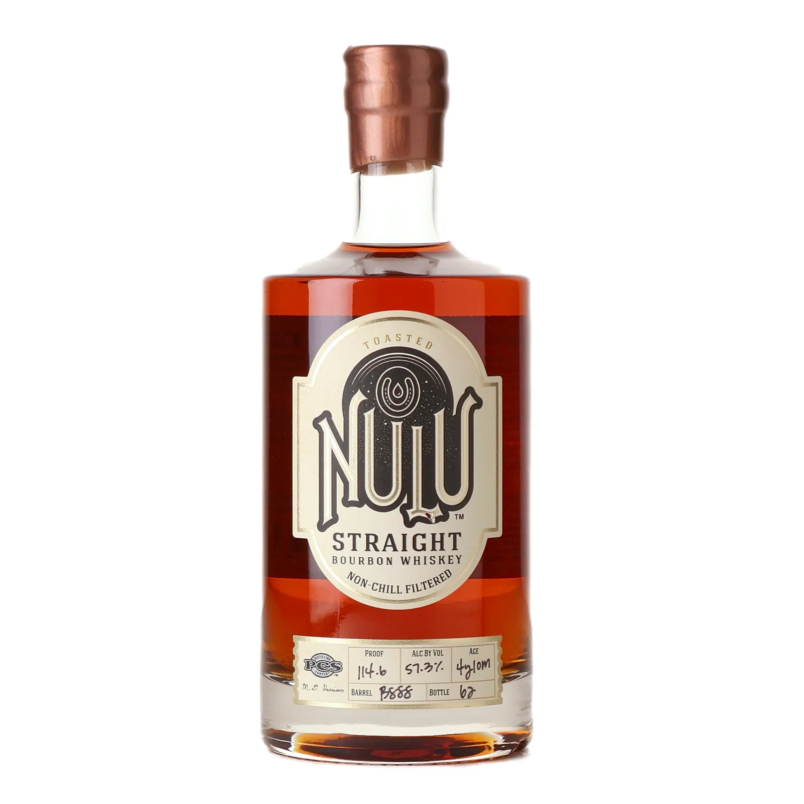 Nulu Toasted 4 Year Old, Bourbon & Toasted American Oak Cask, Cask # B888, 57.3% whisky bottle