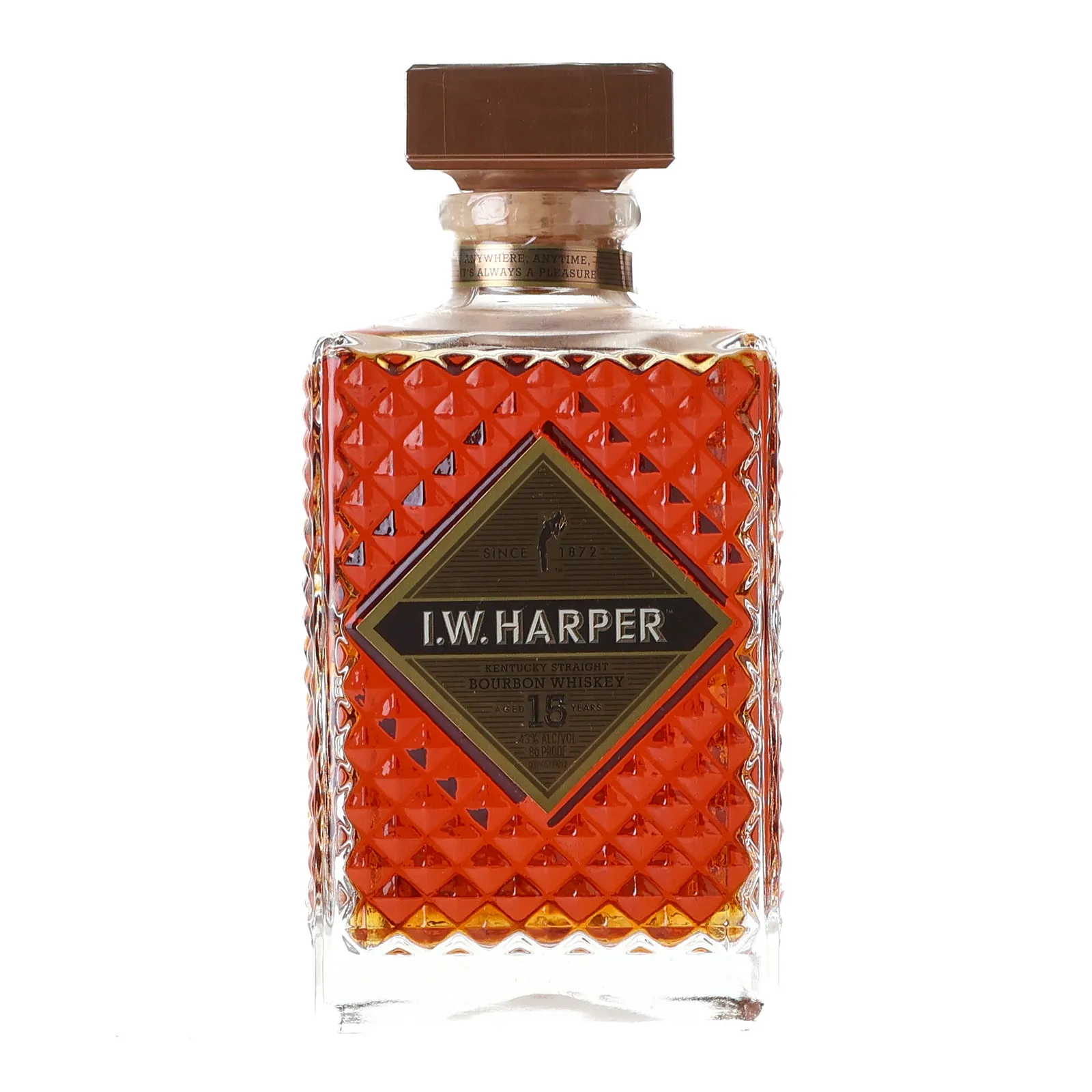 I.W. Harper 15 Year Old, 43% whisky bottle