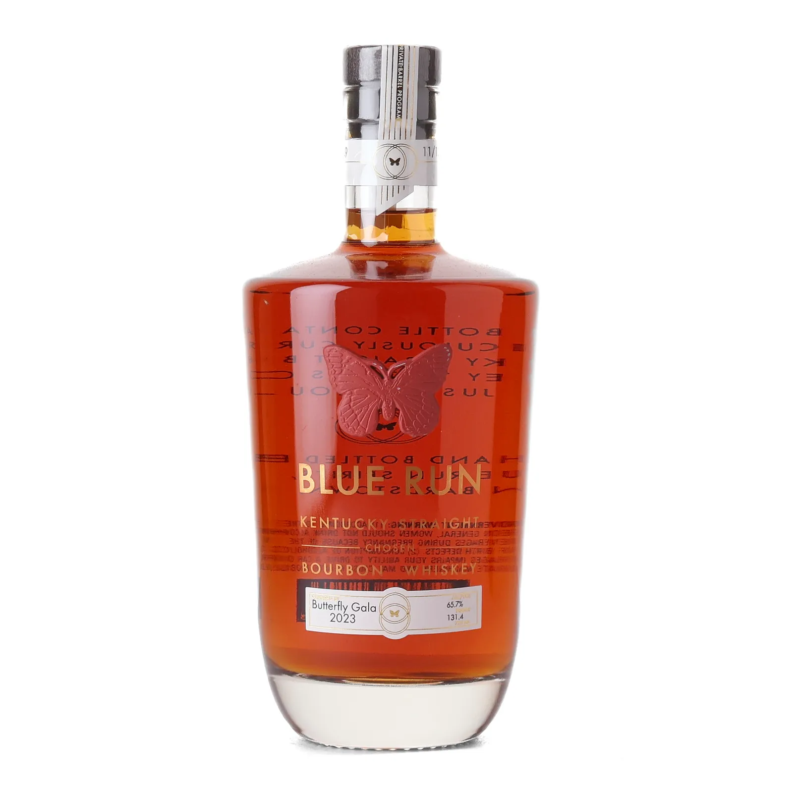 Blue Run Chosen 'Butterfly Gala' 7 Year Old, Cask #27918, 2023, 65.7% whisky bottle