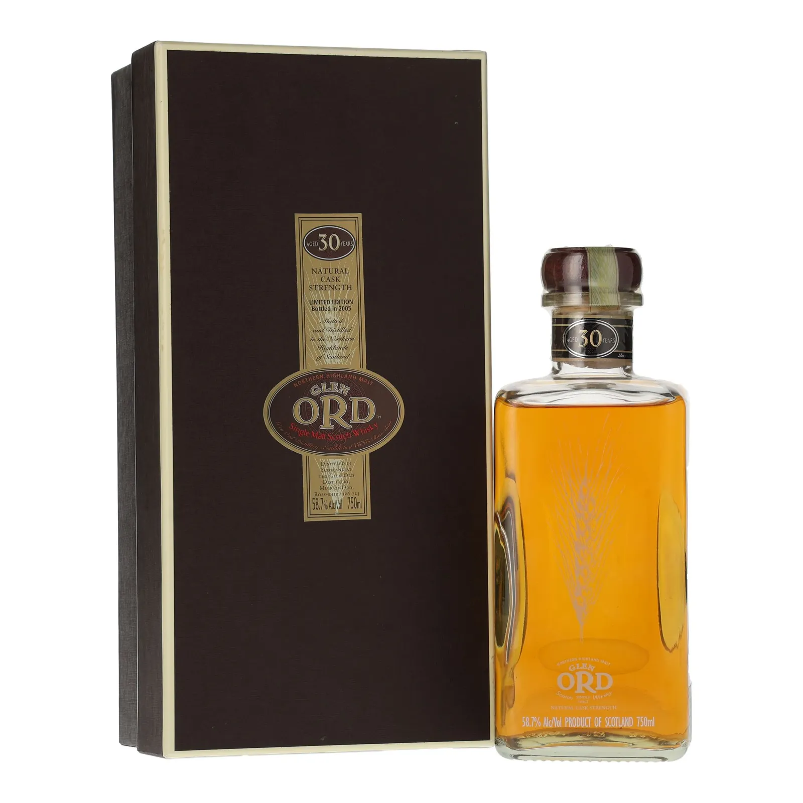 Glen Ord Natural Cask Strength 30 Year Old, Oak Cask, 2005, 58.7%, 75cl whisky bottle