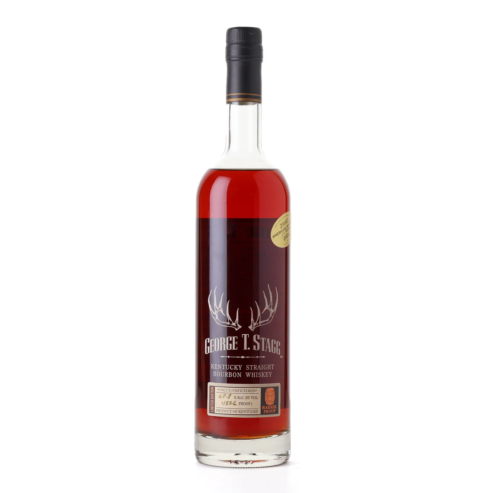 George T. Stagg Barrel Proof Bourbon 15 Year Old, 2002, 68.8% whisky bottle