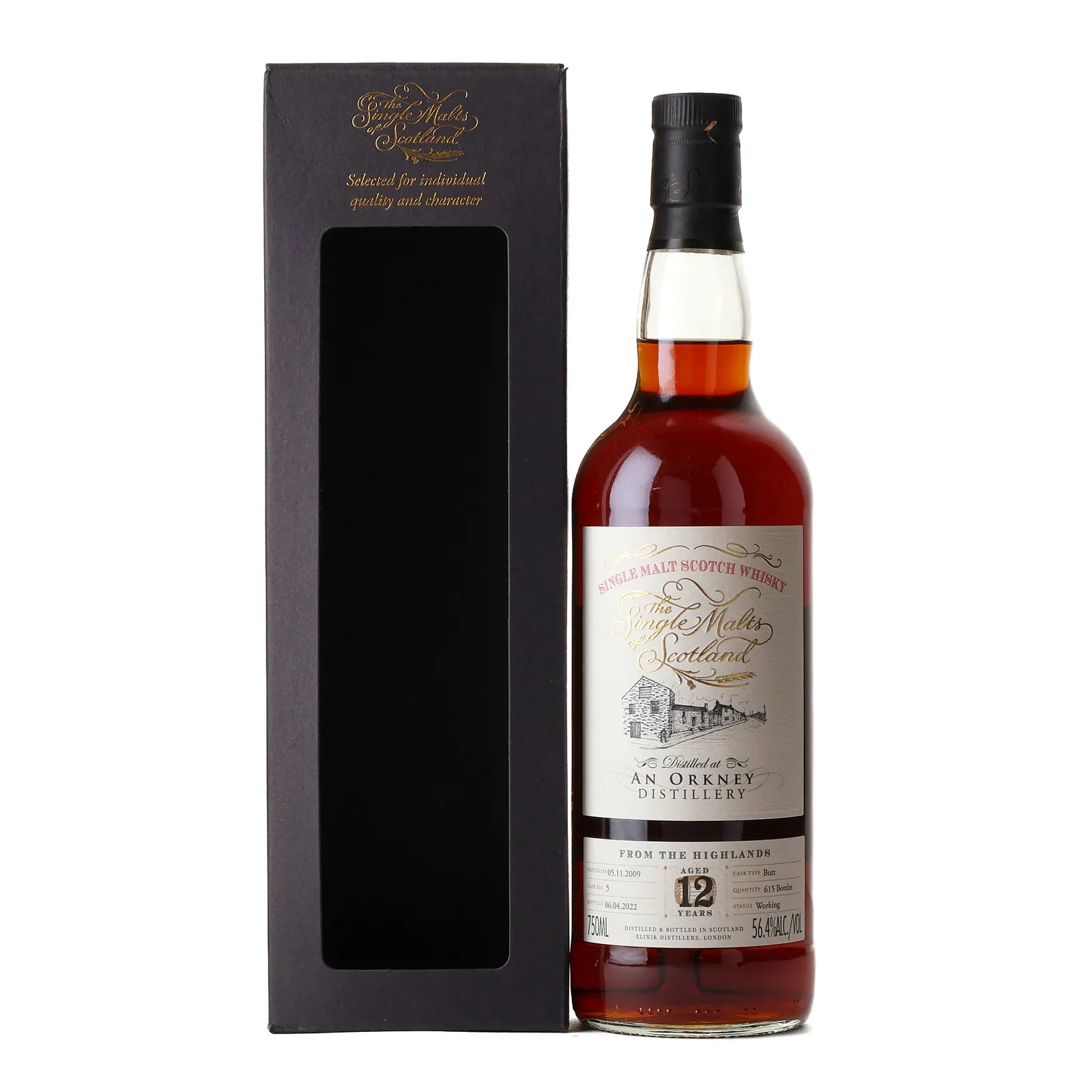 Highland Park An Orkney Distillery 12 Year Old, Sherry Cask, Cask #5, 2009, Elixir Distillers, 56.4% whisky bottle