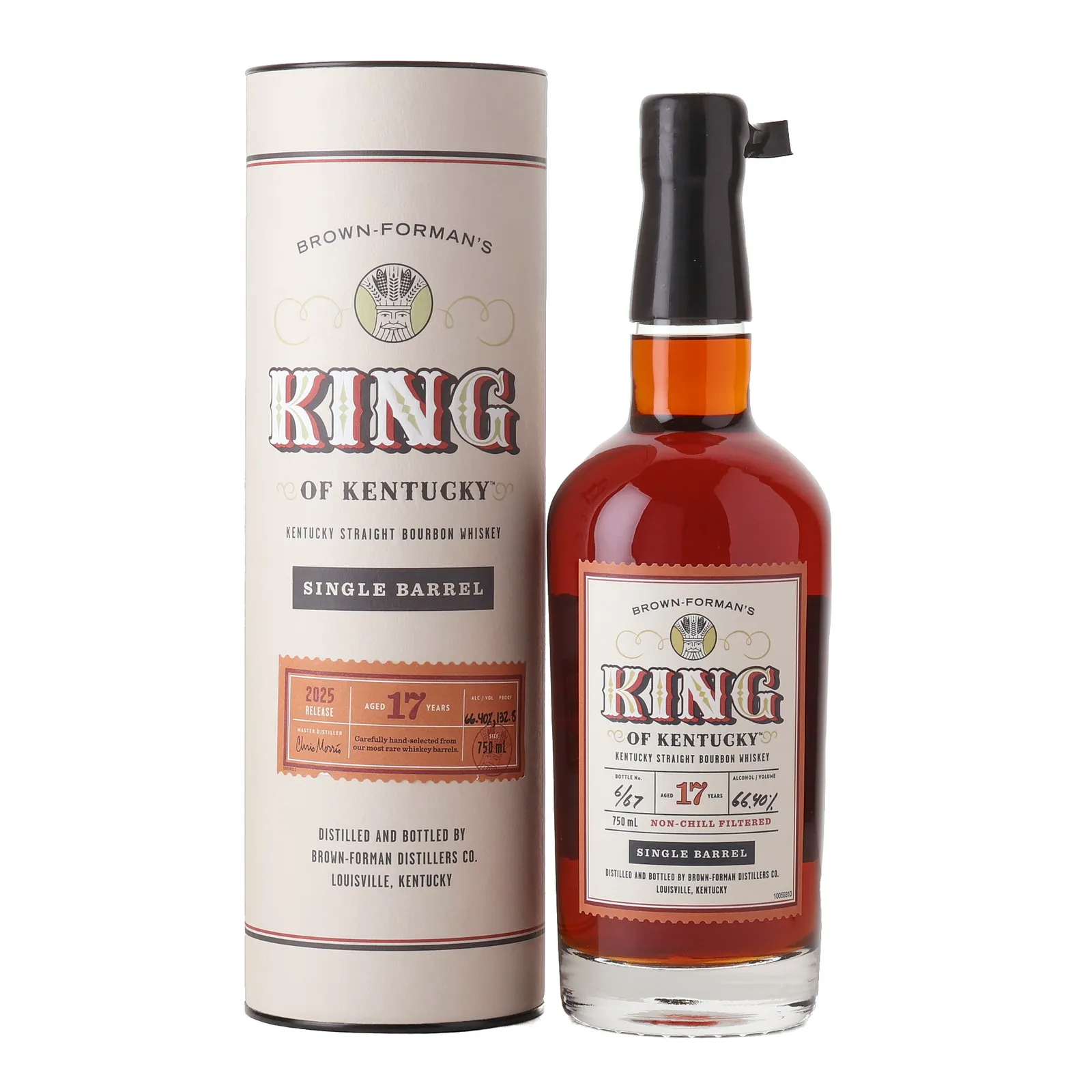 King of Kentucky Single Barrel 17 Year Old, New Charred Oak Cask, 2025, 66.4% whisky bottle