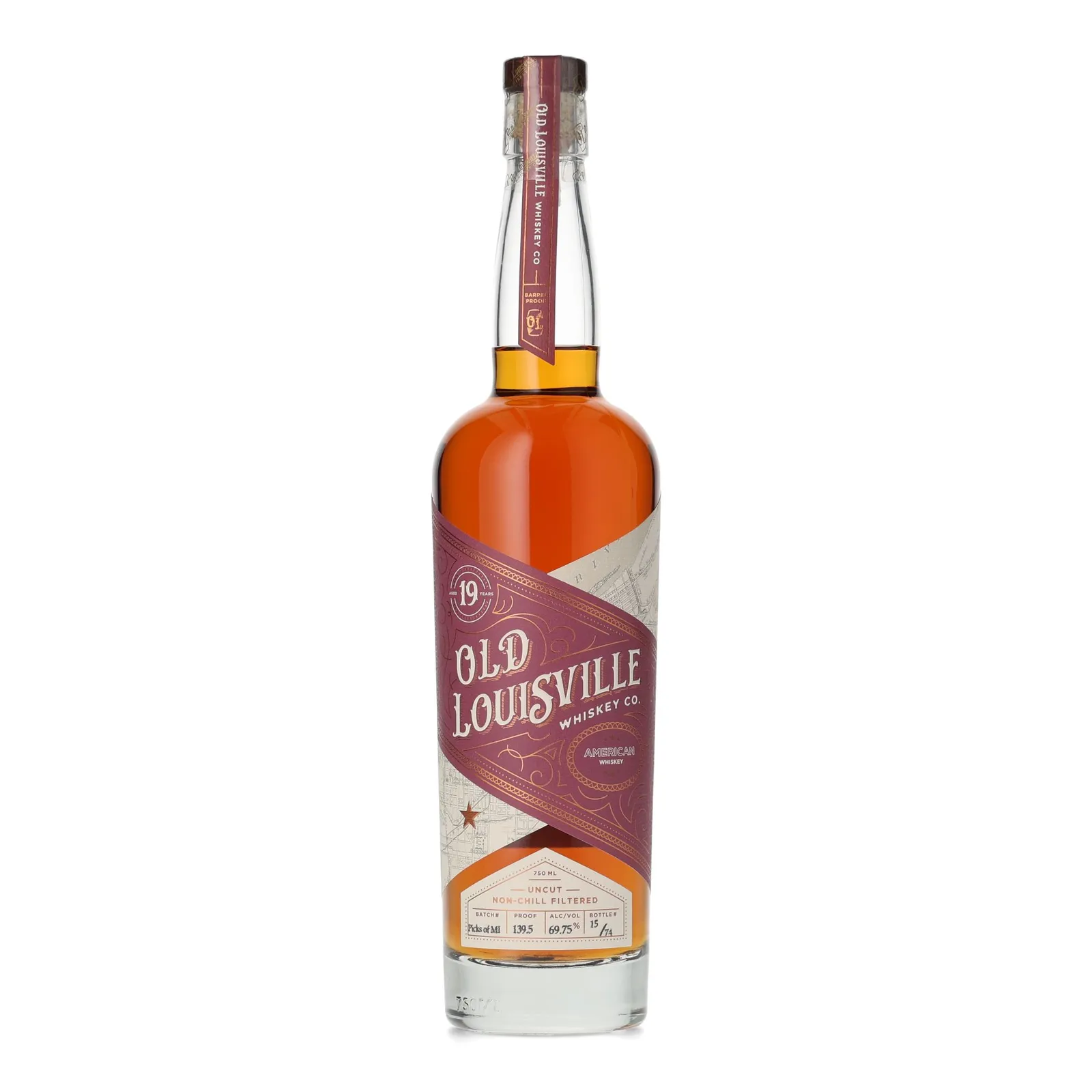 Old Louisville 19 Year Old, Batch No. Picks of MI, 69.75% whisky bottle