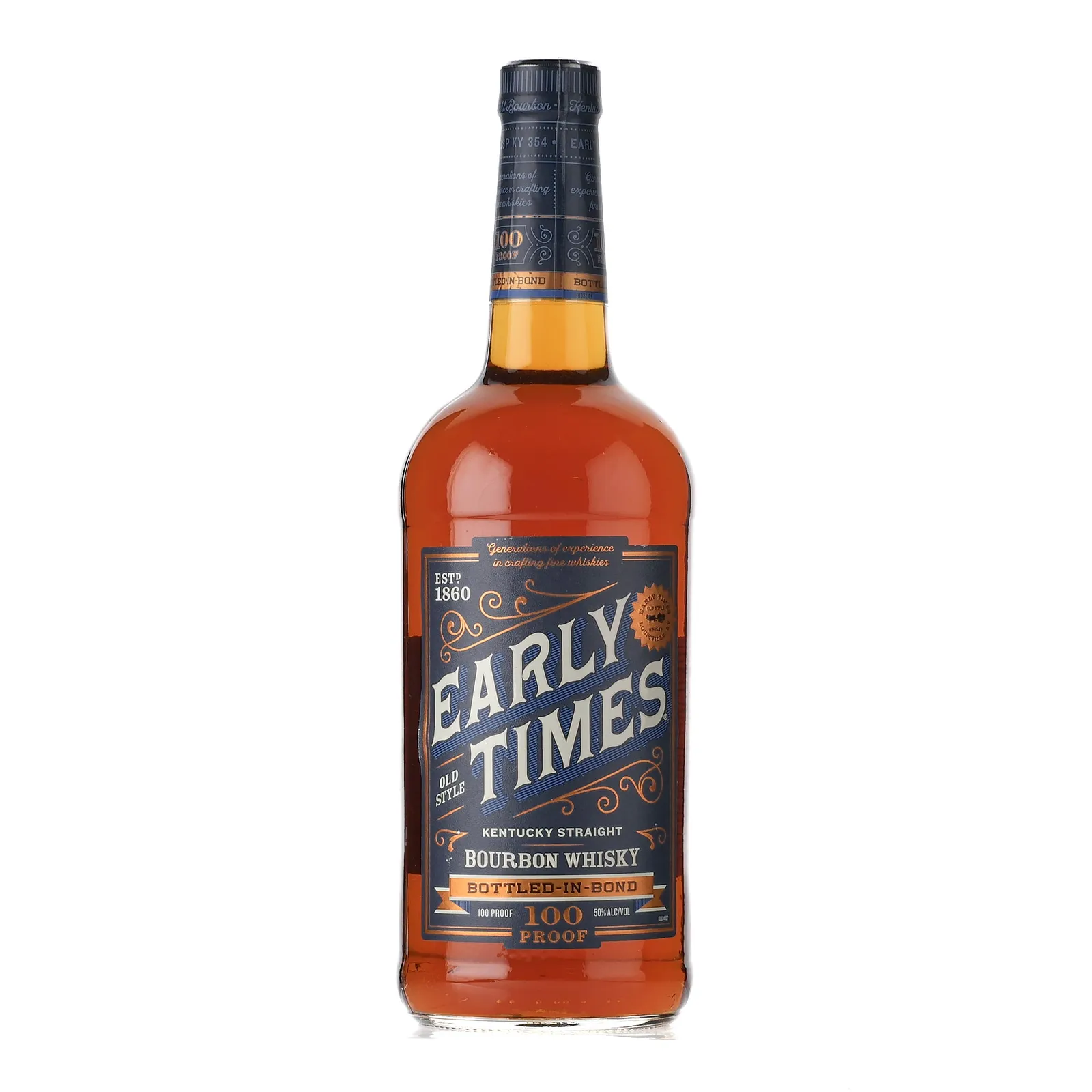 Early Times Bottled-in-Bond Bourbon 4 Year Old, 50% whisky bottle