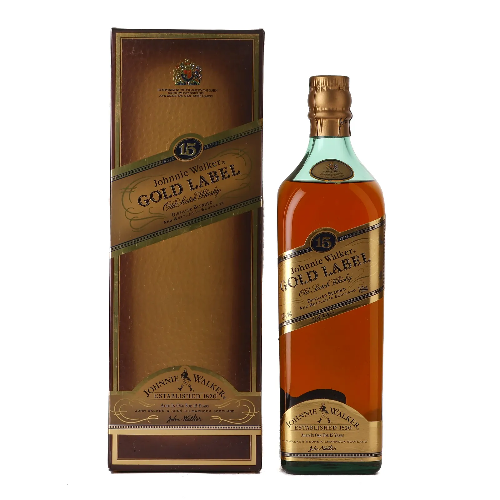 Johnnie Walker 15 Year Gold Label Old Scotch Whisky (Japanese Export), 2015, 43% whisky bottle
