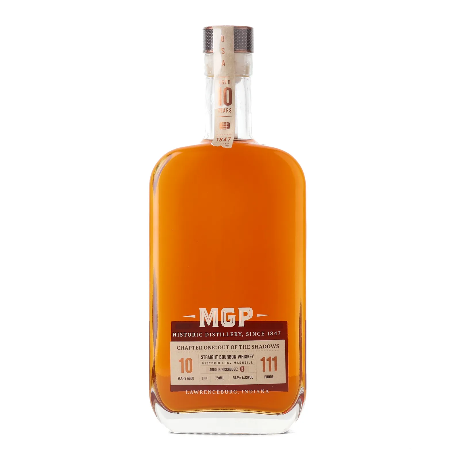 MGP Chapter One: Out of the Shadows 10 Year Old, 55.5% whisky bottle