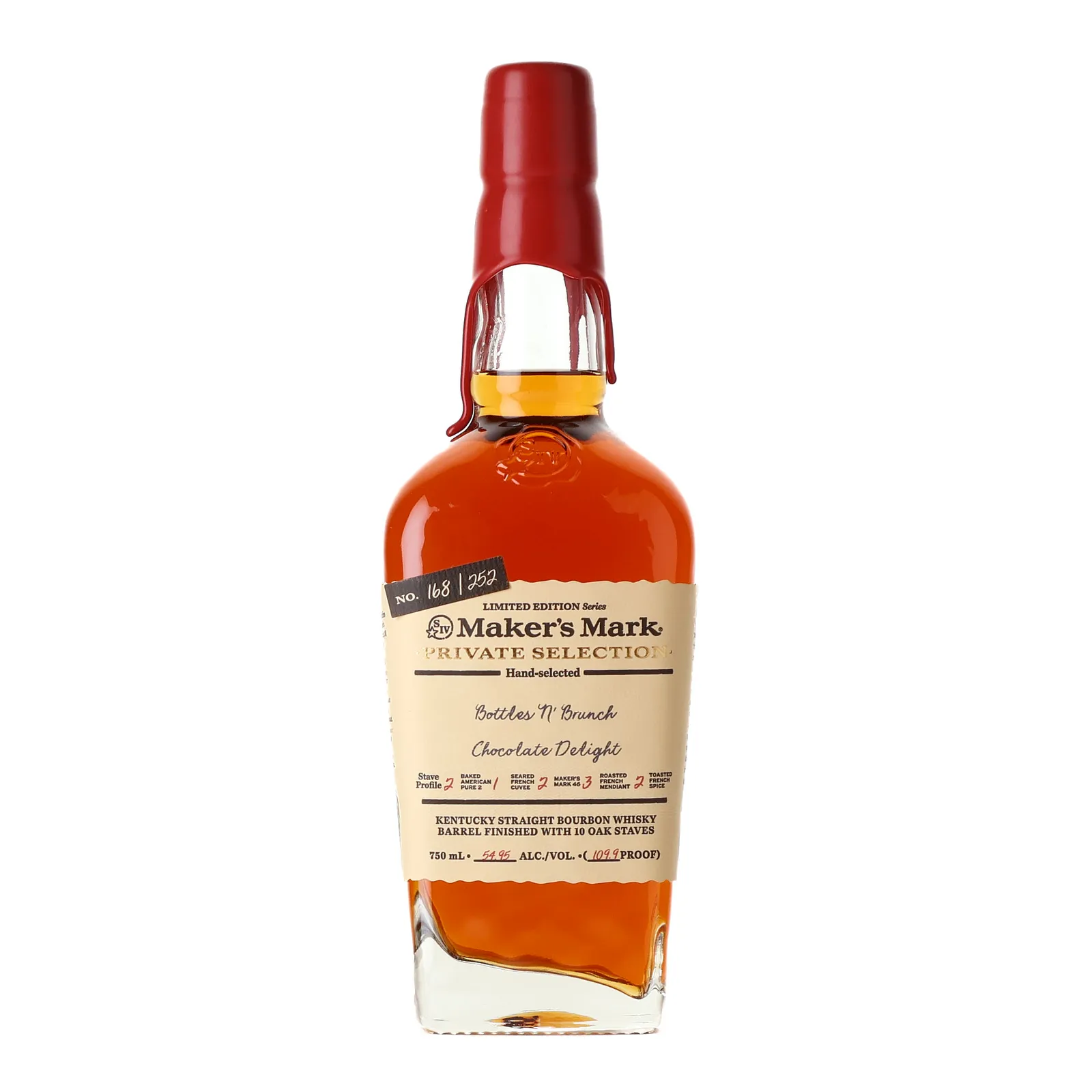 Maker's Mark Private Selection 'Bottles N' Brunch - Chocolate Delight', Oak Cask, 54.95% whisky bottle