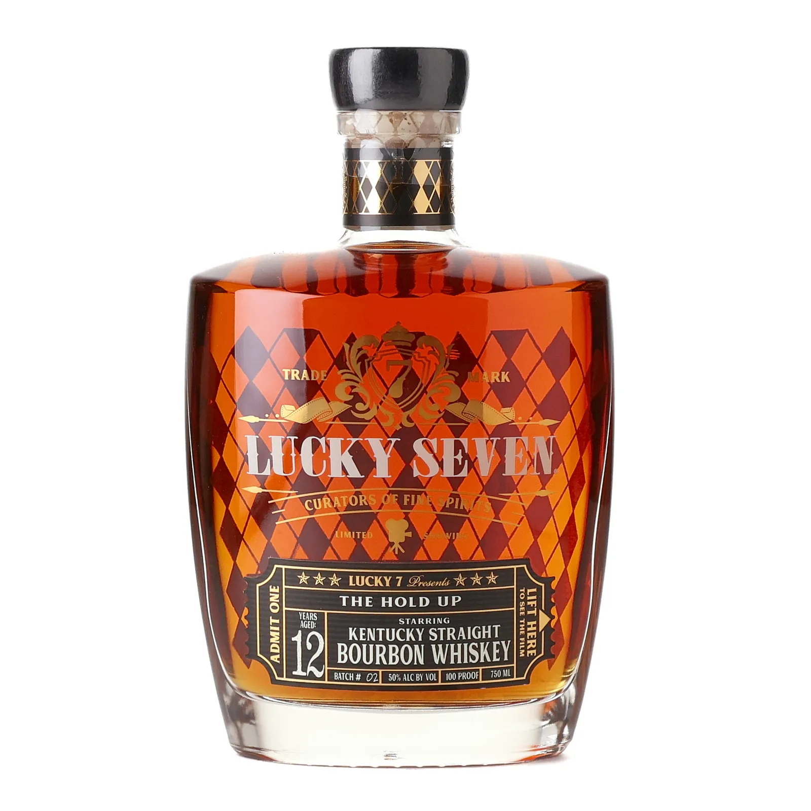 Lucky Seven The Hold Up 12 Year Old, 50% whisky bottle