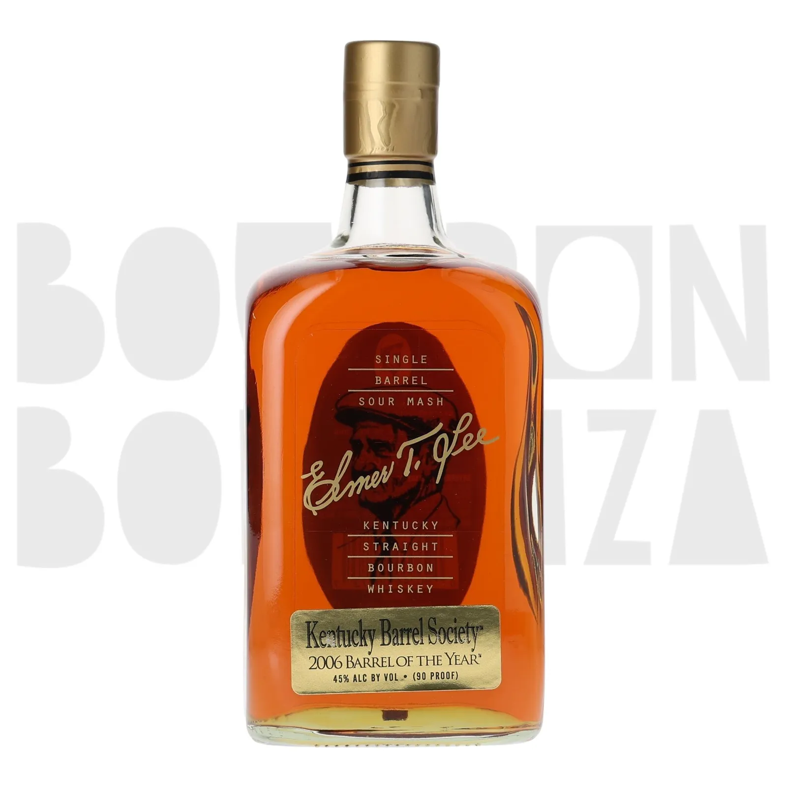 Elmer T. Lee Kentucky Barrel Society Private Barrel Selection, 2006 Barrel of the Year, 45% whisky bottle