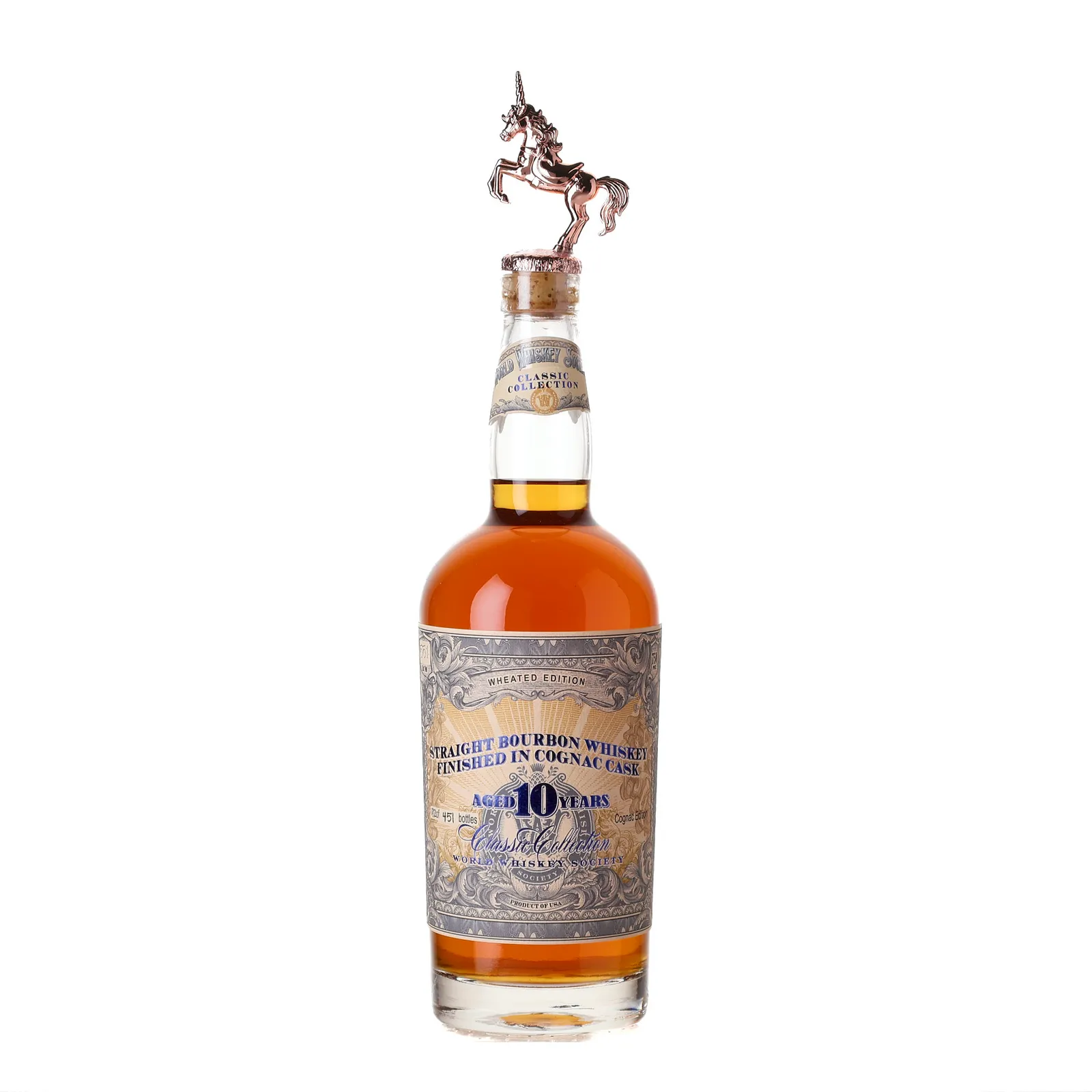World Whiskey Society Wheated Edition: Cognac Cask #10 Year Old, Cognac Cask, 55% whisky bottle