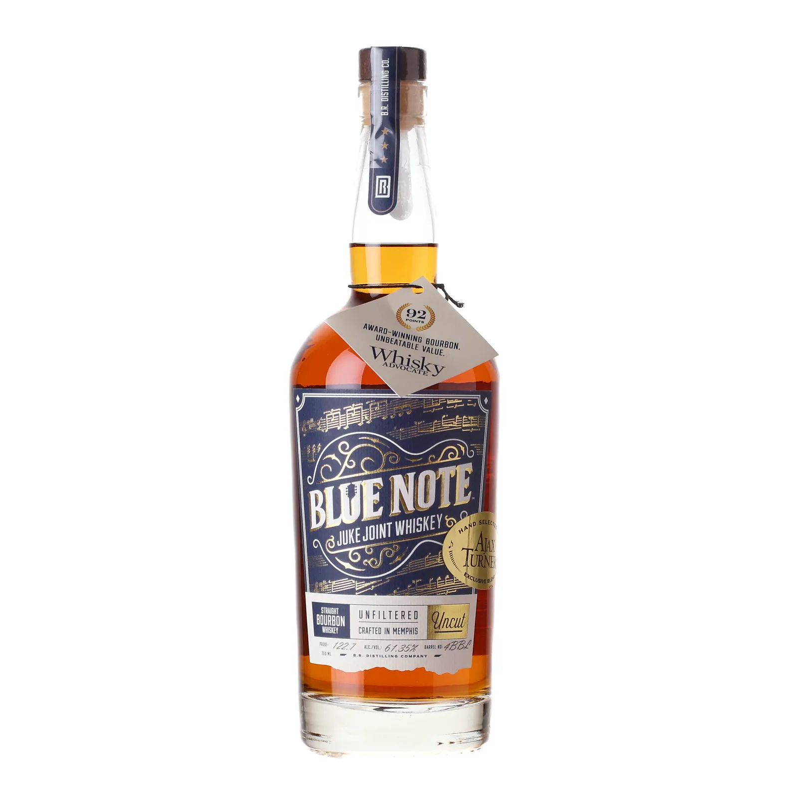 Blue Note Juke Joint Whiskey Uncut, Barrel No. 4BBL, Ajax Turner Private Barrel Selection, 61.4% whisky bottle
