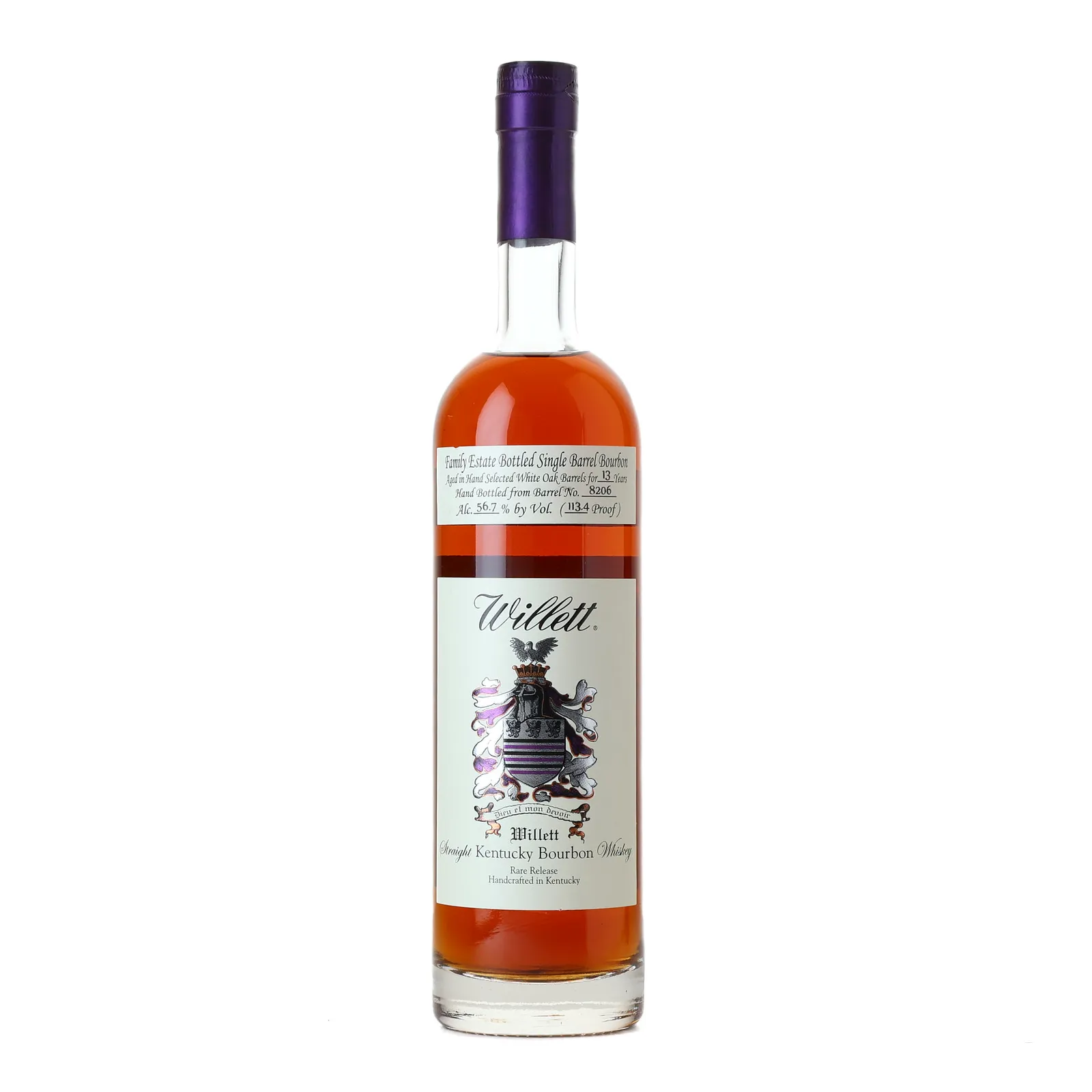Willett Family Estate Single Barrel 'Sitting on a Cornflake' 13 Year Old, White Oak Cask, Cask #8206, 56.7% whisky bottle
