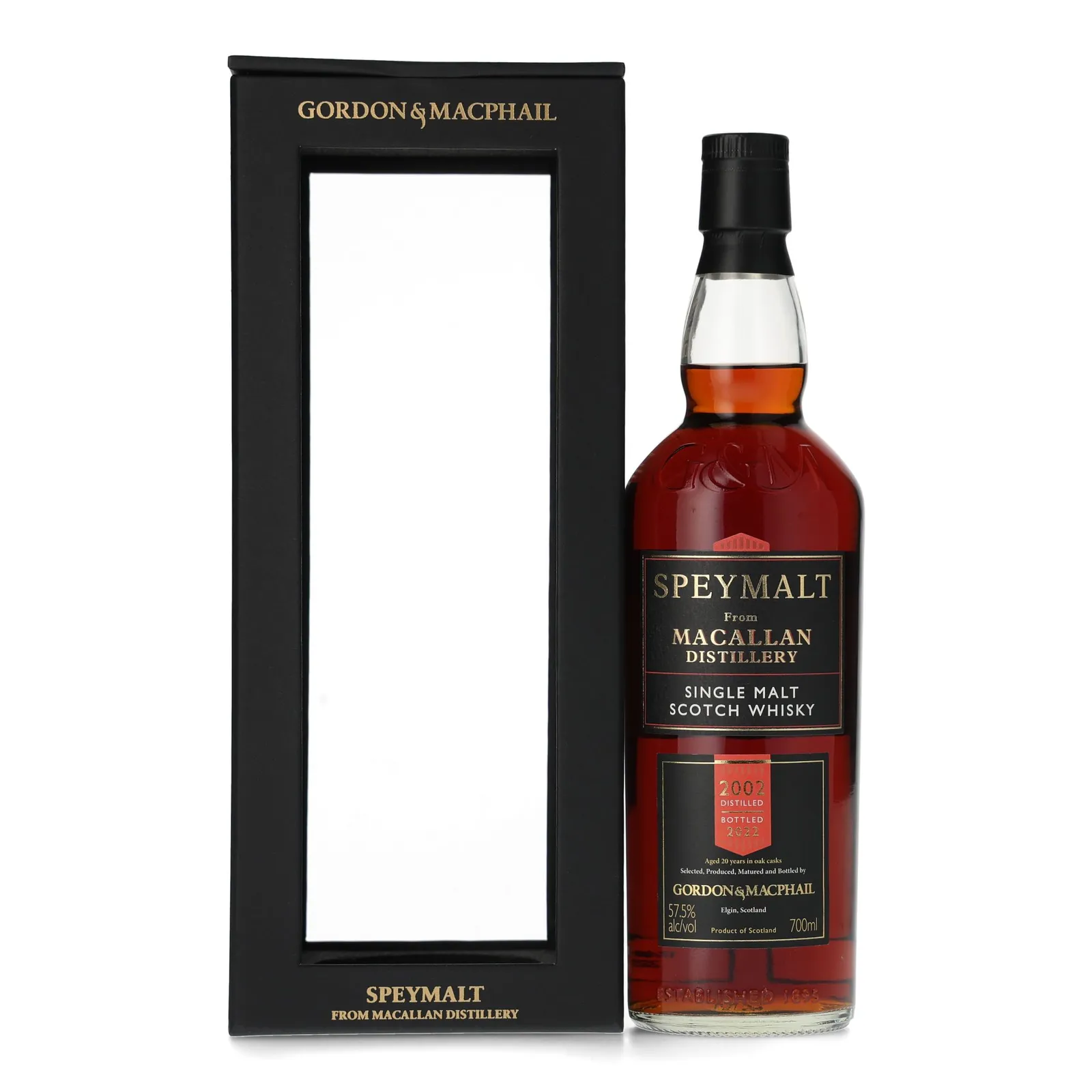 Macallan Speymalt 20 Year Old, Oak Cask, 2002, Gordon & MacPhail, 57.5% whisky bottle