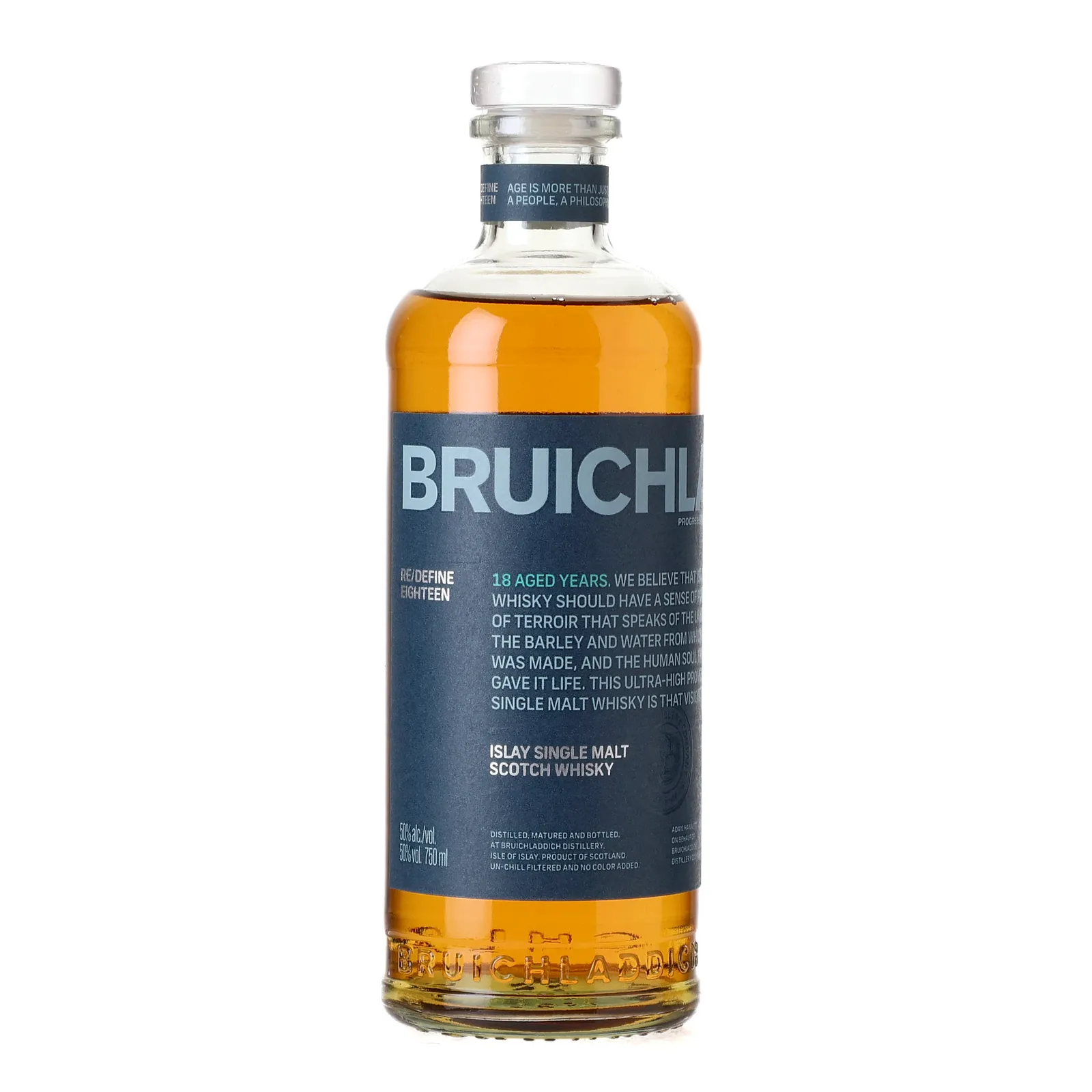 Bruichladdich Re/Define Eighteen 18 Year Old, Bourbon, Port & Sauternes Cask, 2024, 50% whisky bottle