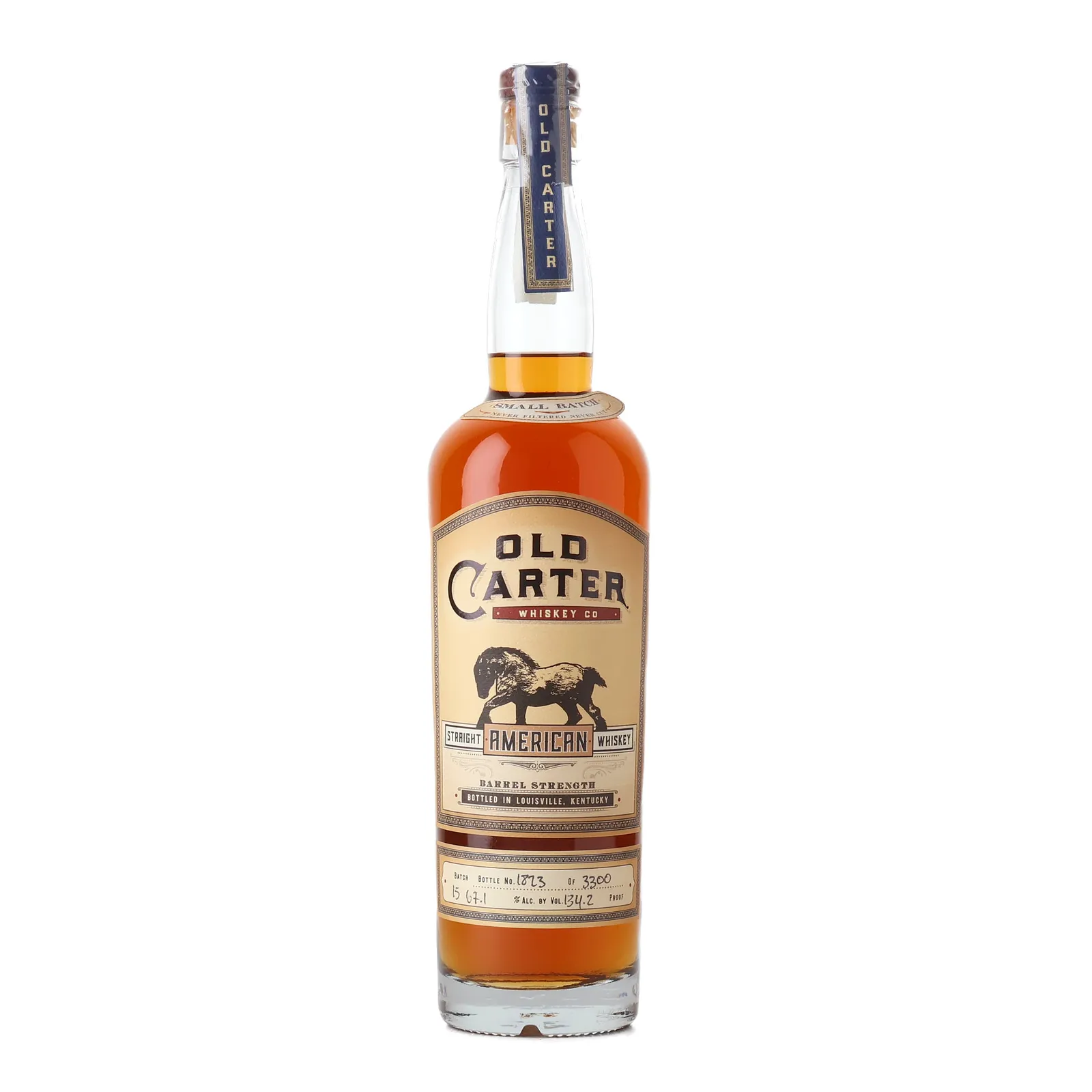 Old Carter Small Batch No. American Whiskey, Batch No. 15, 67.1% whisky bottle