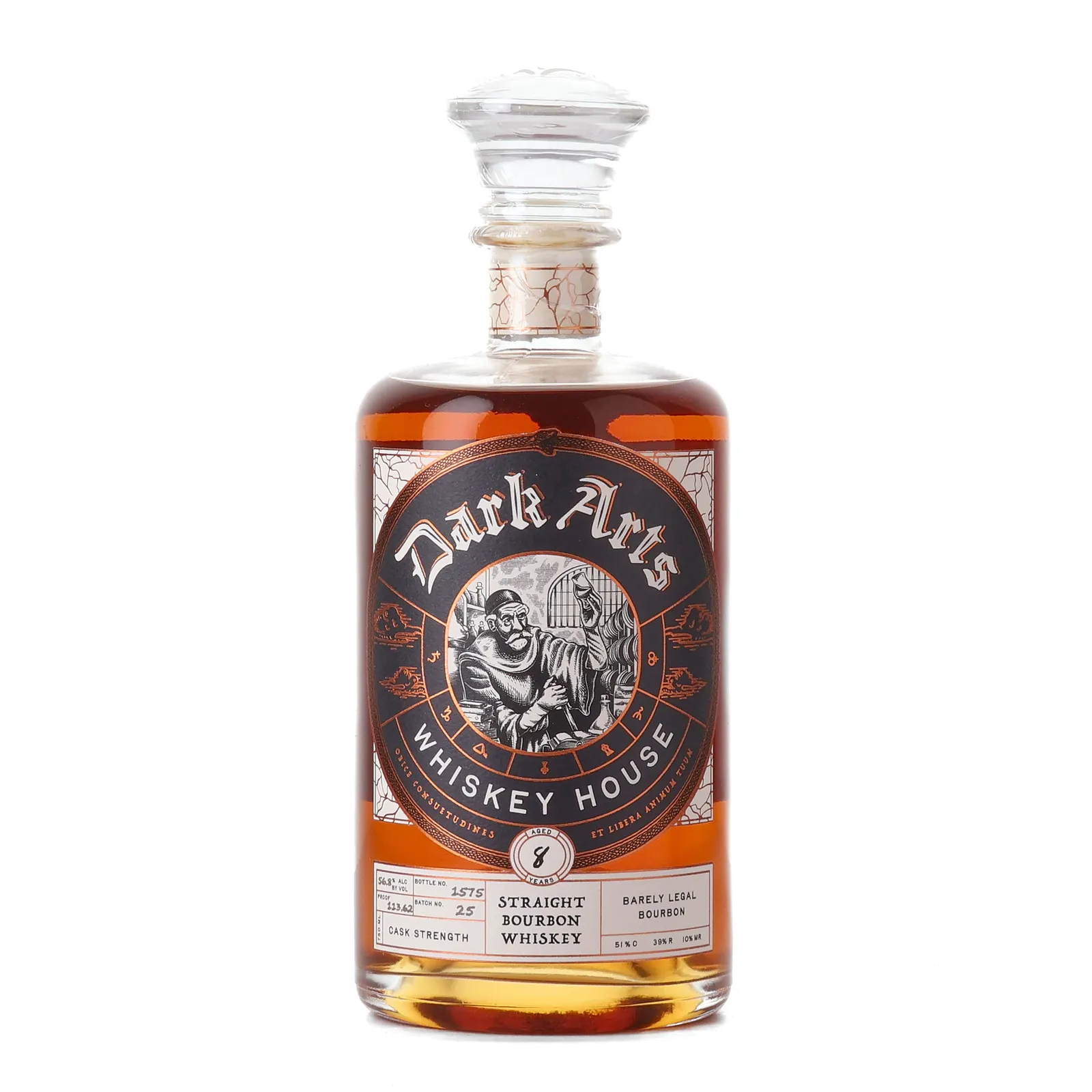 Dark Arts Barely Legal Straight Bourbon Cask Strength 8 Year Old, Batch No. 25, 56.8% whisky bottle