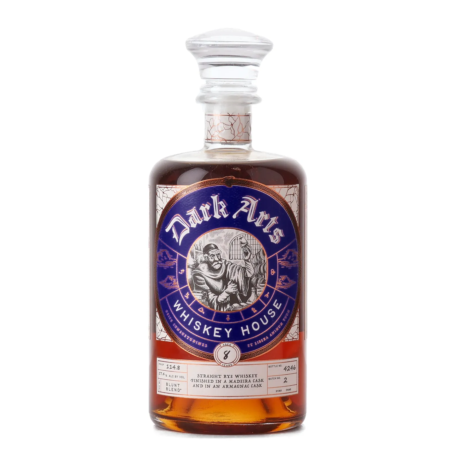 Dark Arts Whiskey House Blunt Blend 'Dank Arts' 8 Year Old, Armagnac & Madeira Cask, Batch No. 2, 57.4% whisky bottle