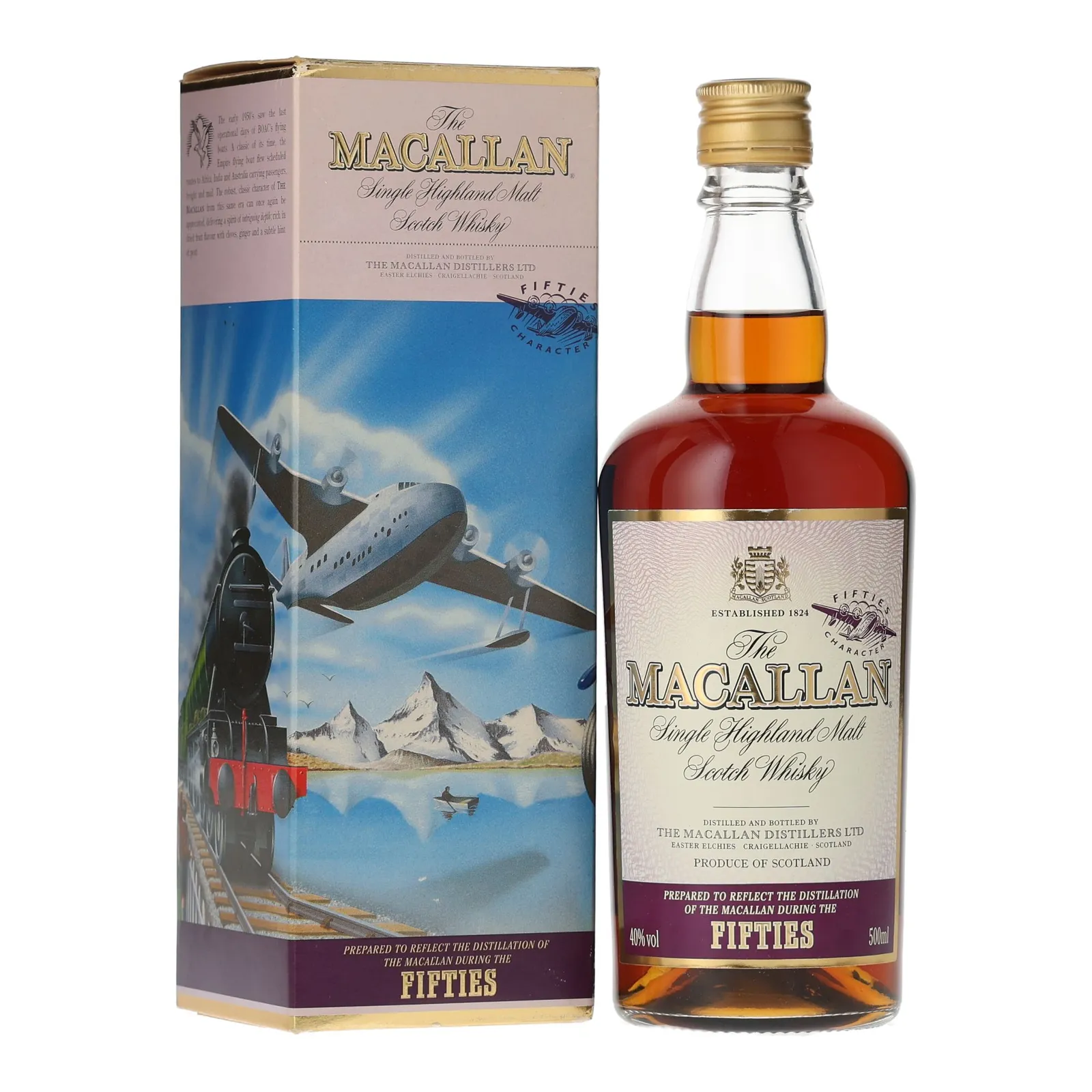 Macallan Fifties Travel Series, Sherry Cask, 40% whisky bottle