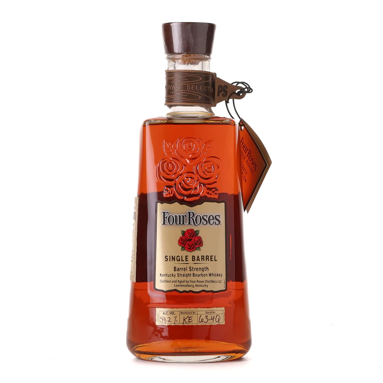 Four Roses Barrel Strength OBSK 'Mulligan's' Private Barrel Selection 9 Year Old, New Charred Oak Cask, Cask #10, Batch No. KE 63-4Q, 2010, 59.2% whisky bottle