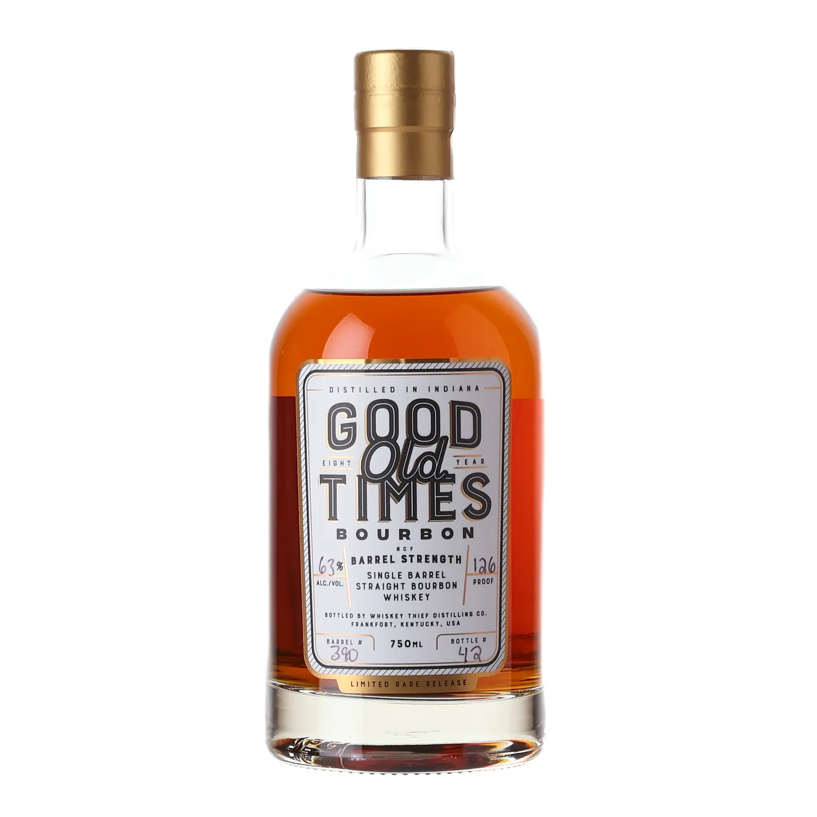 Good Old Times Barrel Strength 8 Year Old, New Charred Oak Cask, Cask #390, 63% whisky bottle