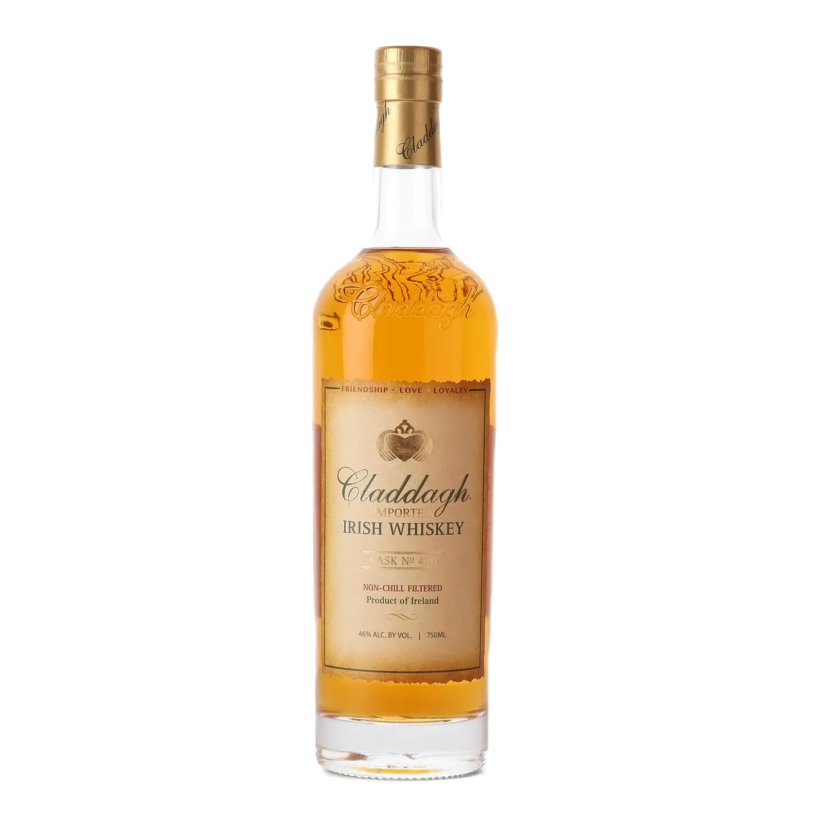 Claddagh Irish Whiskey, Cask #420, 46% whisky bottle